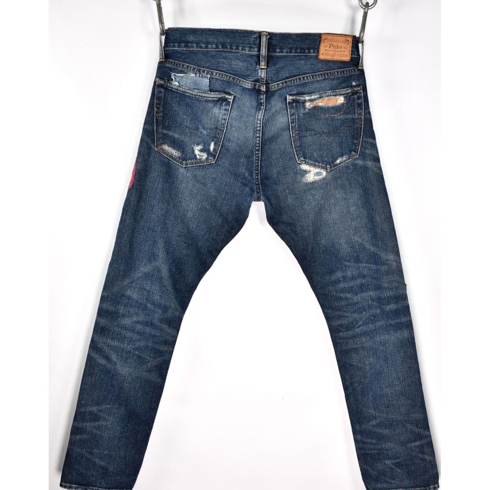 Polo Ralph Lauren Polo Ralph Lauren Sullivan Slim Patches Distressed Jeans W32 L30 Men Jeans 5-Pocket Blue 100% Cotton Vintage No Size US XS / EU 42 / 0 - 7 Thumbnail