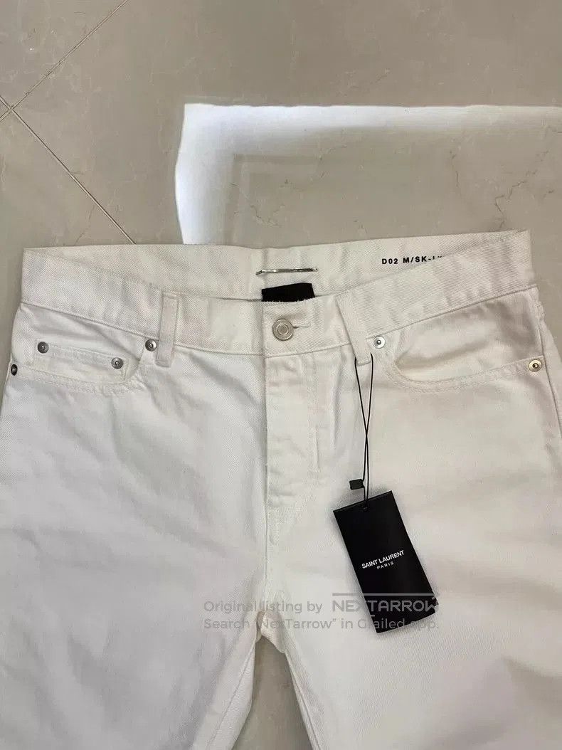 Saint Laurent Paris Saint Laurent Men's White Denim Jeans. Size US 32 / EU 48 - 3 Thumbnail