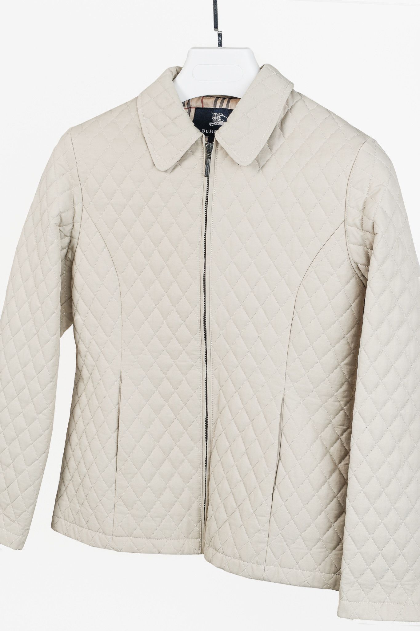 Burberry Burberry White Quilted Snap-Closure Jacket Size XS / US 0-2 / IT 36-38 - 3 Thumbnail