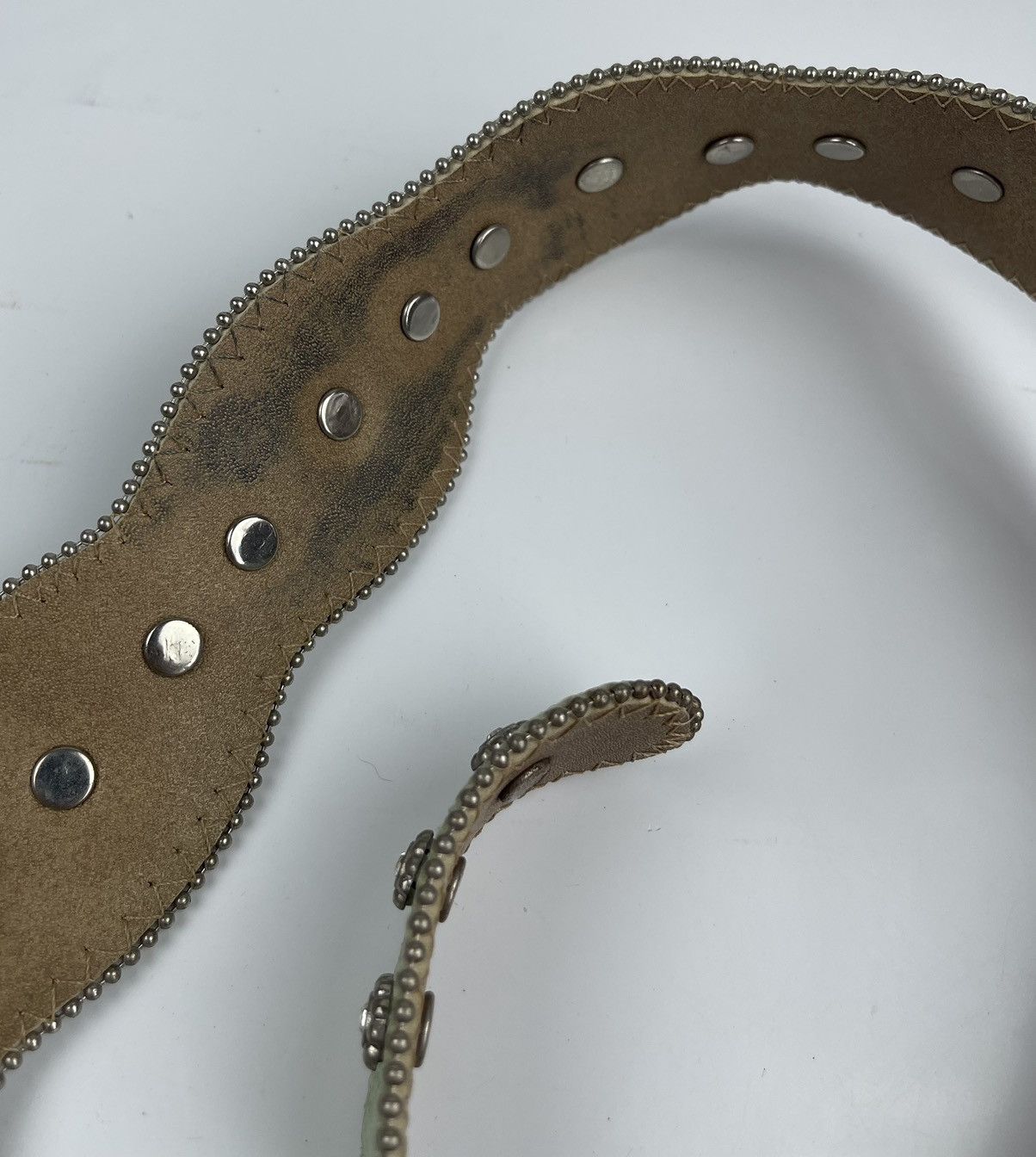 Japanese Brand studded belt with beads tc22 Size 34 - 4 Thumbnail