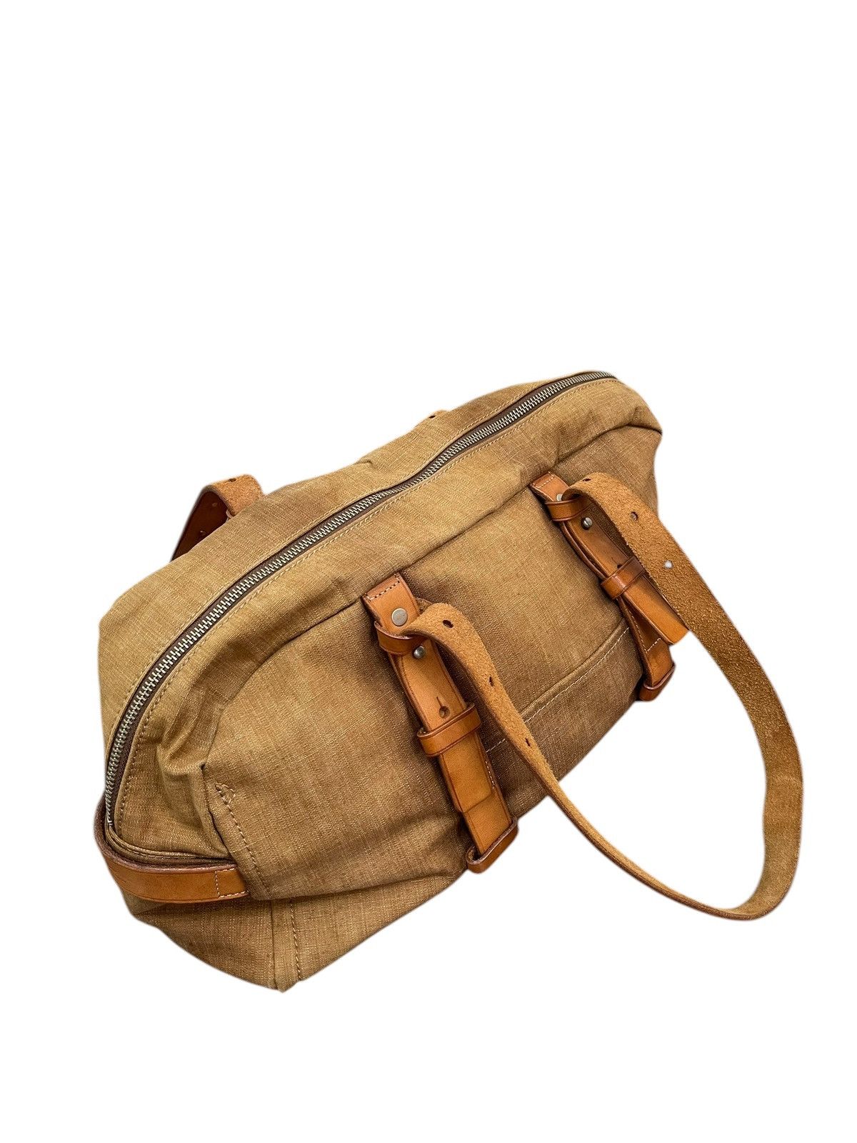 Genuine Leather Leather Cotton Canvas Lagasha Japan East/West Bag 1🟩5 Size ONE SIZE - 6 Thumbnail