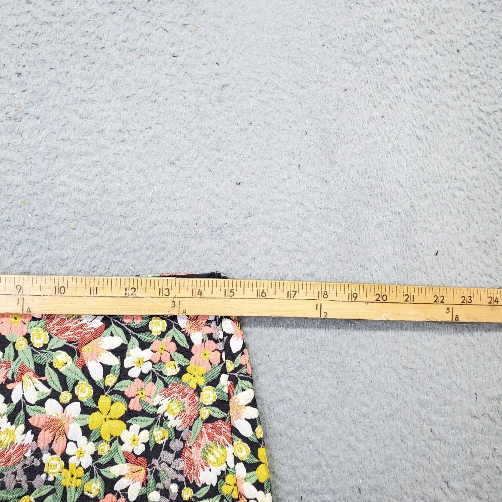 Loft LOFT A-Line Skirt Womens Size 6 Multi Floral Lined Stretch Mini Side Zip Size 28" / US 6 / IT 42 - 4 Thumbnail