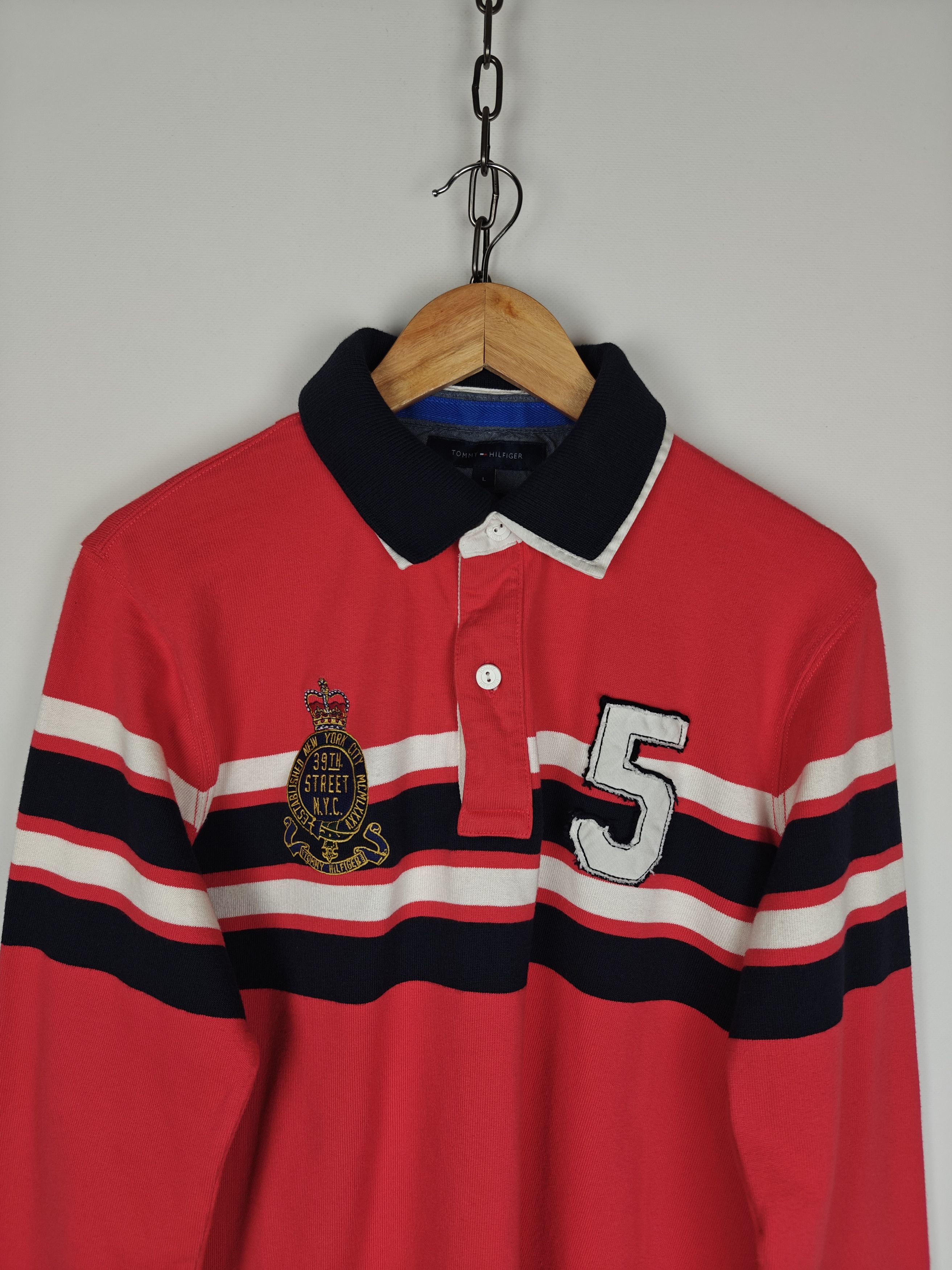 Tommy Hilfiger Tommy Hilfiger Swetashirt Collared Pullover Red size L Size US L / EU 52-54 / 3 - 2 Thumbnail