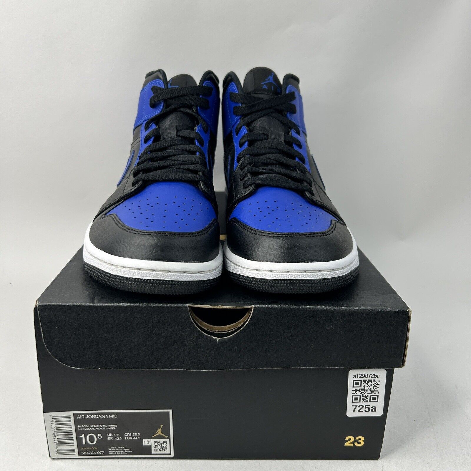 Nike Nike Shoes Air Jordan 1 Mid Retro “Hyper Royal” 2024 Size US 10.5 / EU 43-44 - 2 Thumbnail
