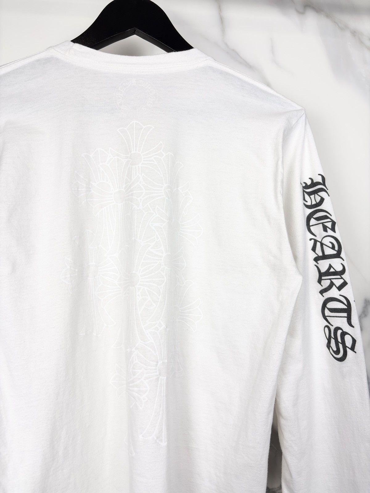 Chrome Hearts Chrome Hearts Cemetery Cross Logo Longsleeve Tshirt White Size US M / EU 48-50 / 2 - 5 Thumbnail