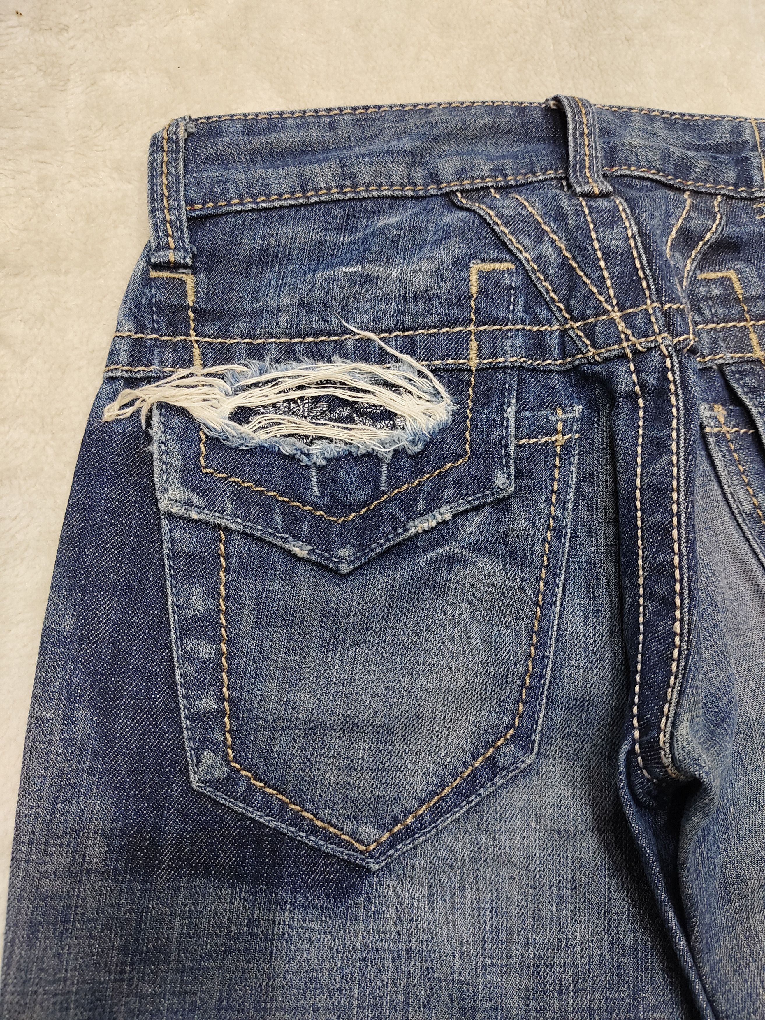 Marithe + Francois Girbaud 00s Marithe Francois Girbaud Distressed Flare jeans Size 27" / US 4 / IT 40 - 4 Thumbnail