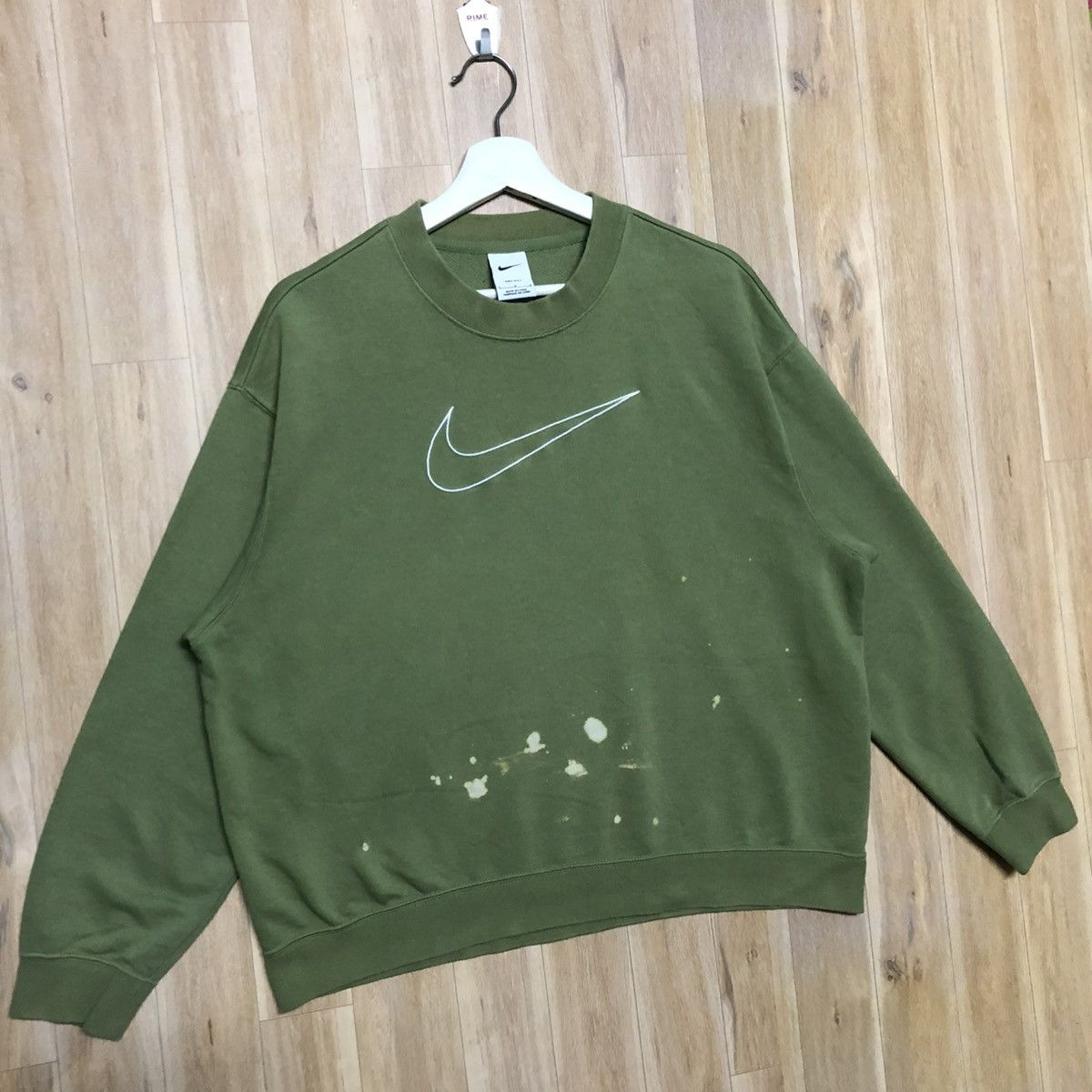 Nike Vintage Nike Swoosh Crop Tops Sweatshirt Size L / US 10 / IT 46 - 2 Thumbnail