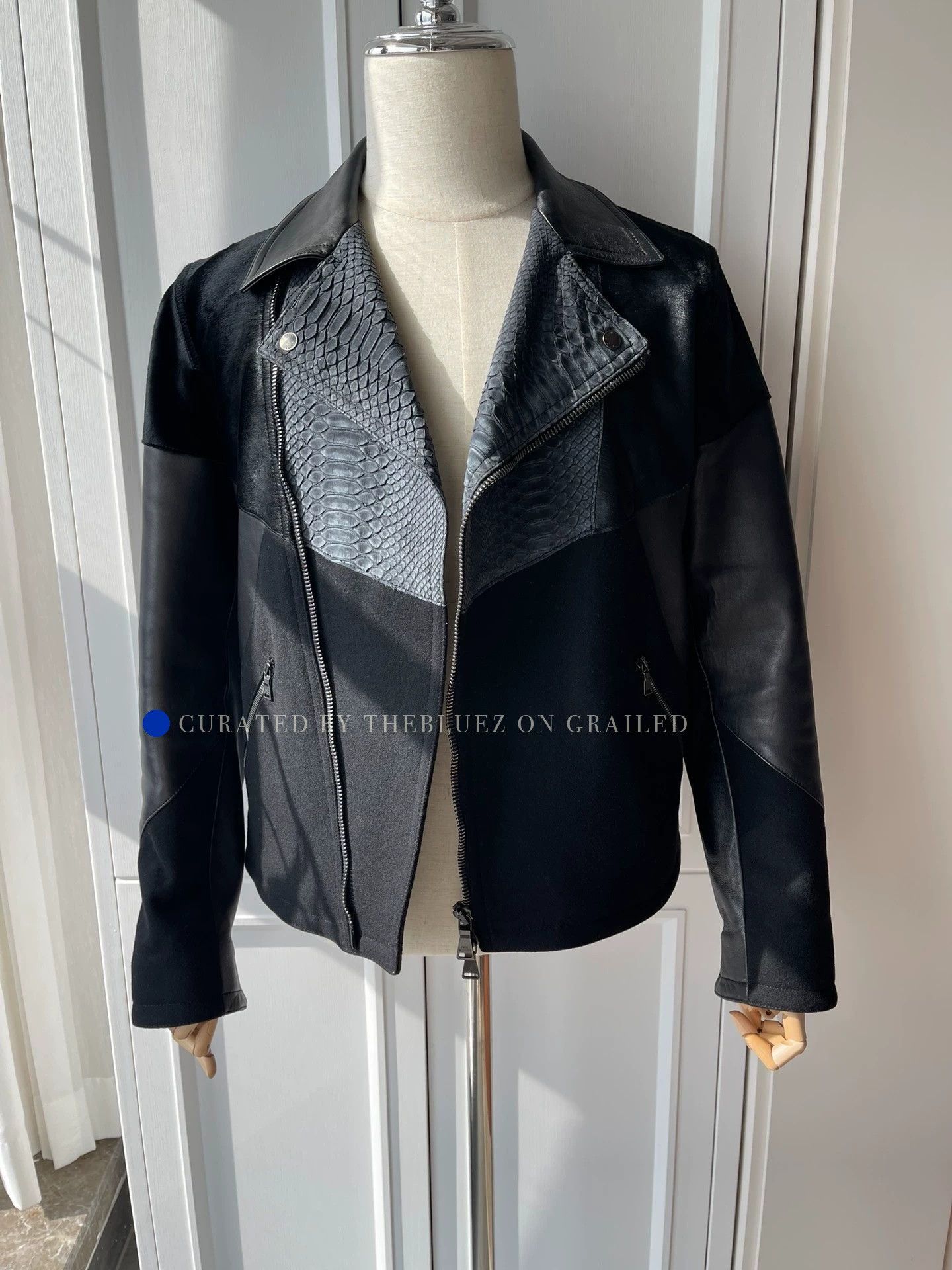 Neil Barrett Sleek Black Leather Paneled Jacket Size US S / EU 44-46 / 1 - 1 Thumbnail