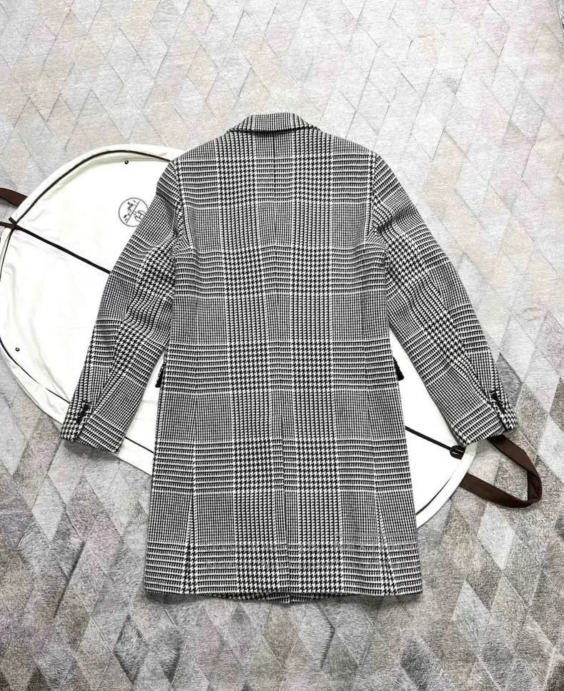 Hermes Hermes Houndstooth Coat, 100% Premium Wool Size US M / EU 48-50 / 2 - 5 Thumbnail