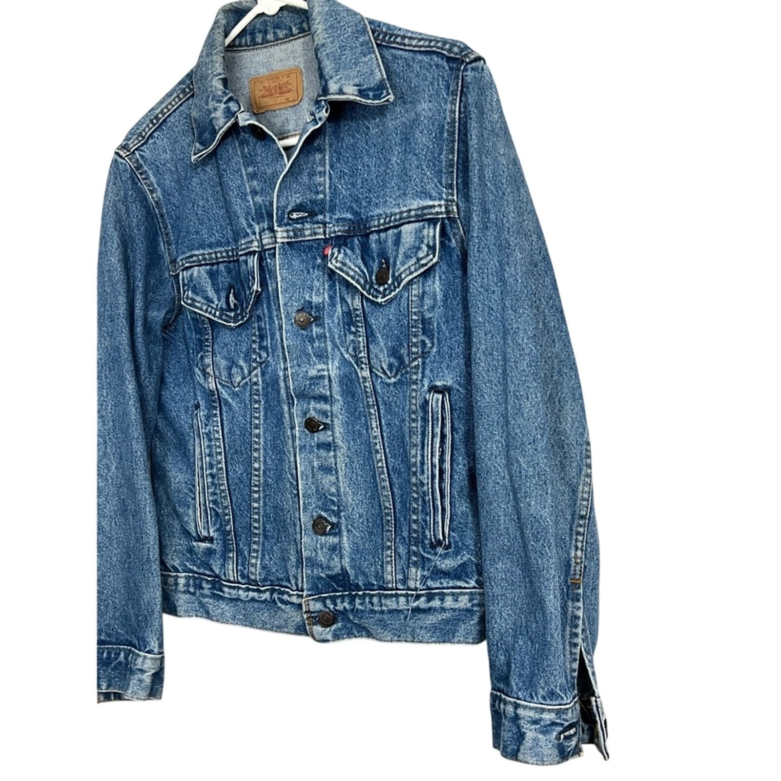 Levi's Vintage Levis Denim Jacket 80s 70506-0214 Men 38 USA Made Size US XL / EU 56 / 4 - 4 Thumbnail