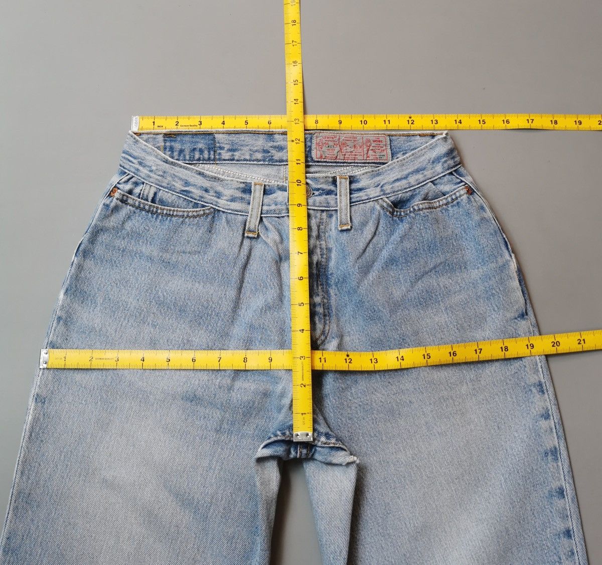 Levi's Curvy fit Made in UK 90s Vintage Levis 901 Jeans Women Size 27" / US 4 / IT 40 - 13 Thumbnail