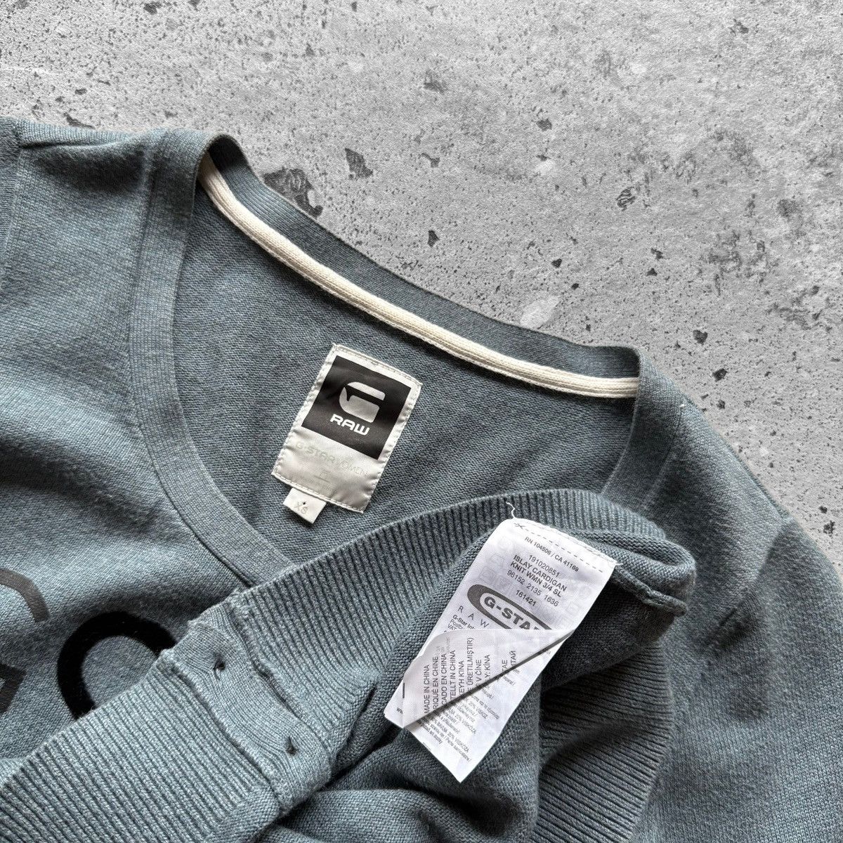 G-Star G-Star Raw Islay Knit 3/4 Sleeve Blue Cardigan Sweater Top Size XS / US 0-2 / IT 36-38 - 4 Thumbnail
