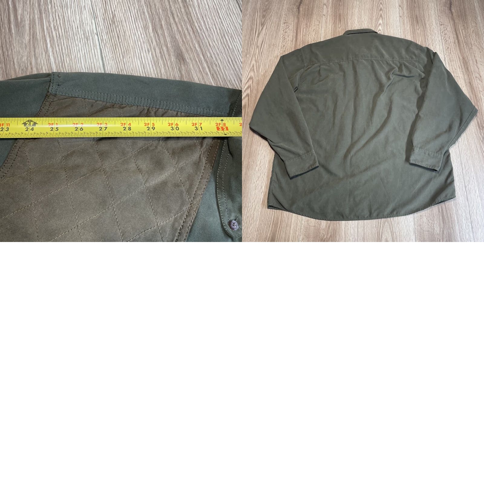 Olive VINTAGE North River Outfitters Shirt Mens XL Olive Green Button Up Elbow Patches Size US XL / EU 56 / 4 - 8 Thumbnail