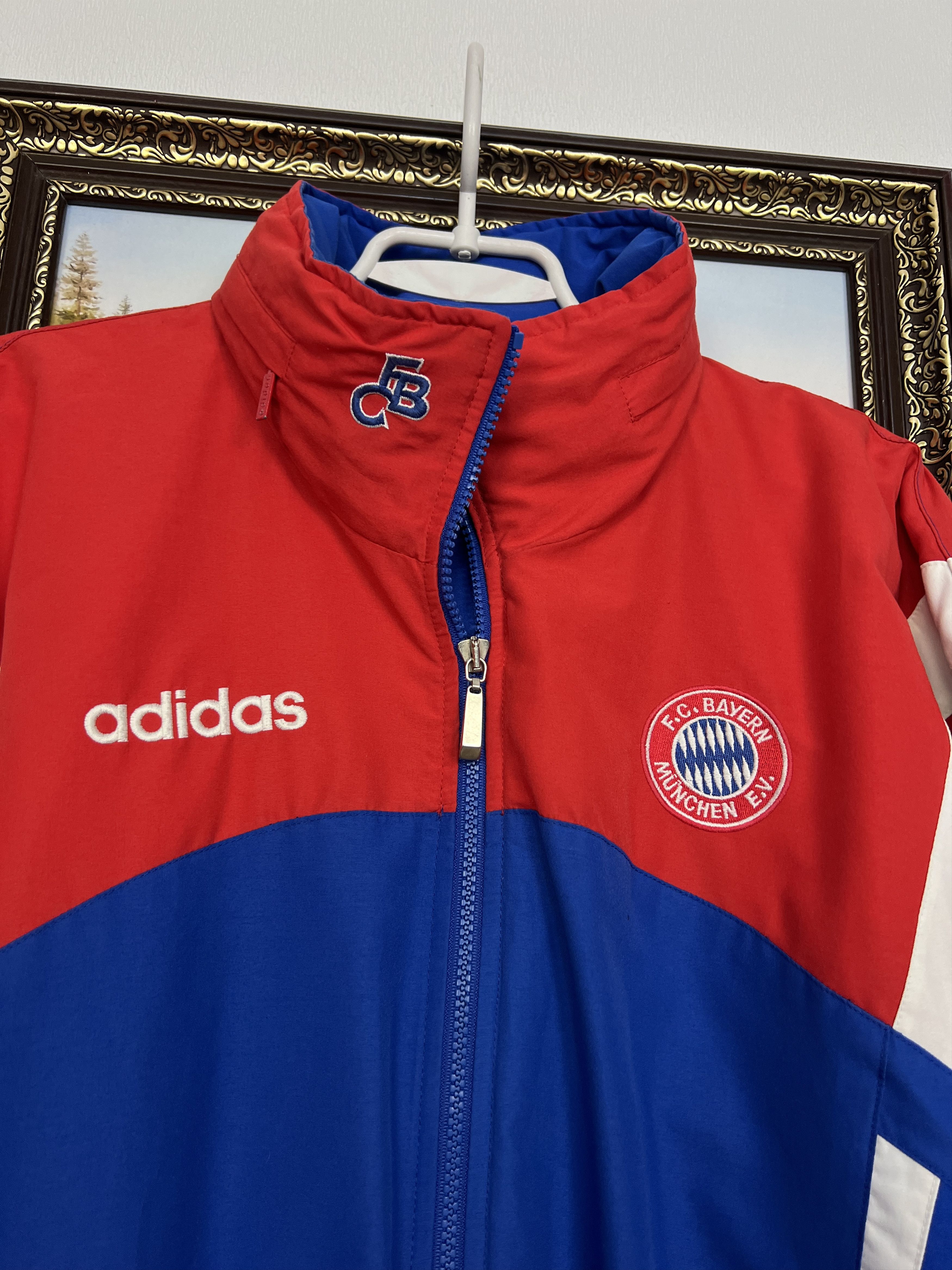 Adidas Vintage 90's Bayern Munich Football Padded Jacket Soccer Size US M / EU 48-50 / 2 - 2 Thumbnail