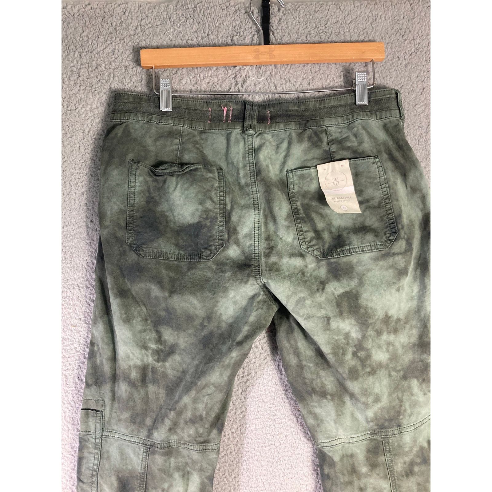 Other Womens Cargo Pants Size 31 Green Comfortable Size 31" - 12 Thumbnail