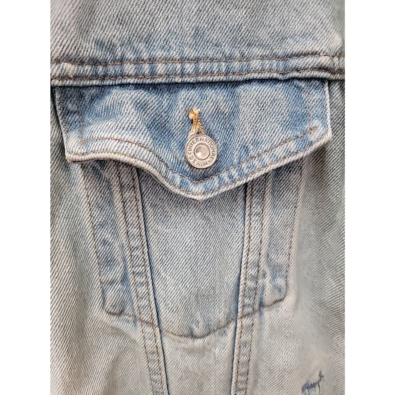 Denime VINTAGE International Denim Trucker Jacket Embroidered Size L Denim Jacket Mens Black Size US L / EU 52-54 / 3 - 4 Thumbnail