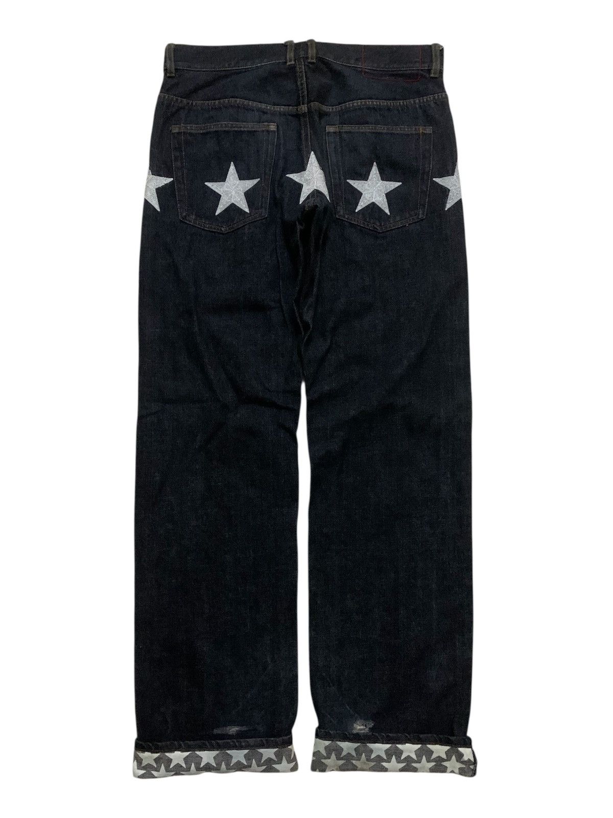 Tommy Hilfiger 💥Vtg Tommy Embroidered Star Black Denim Size US 32 / EU 48 - 1 Thumbnail