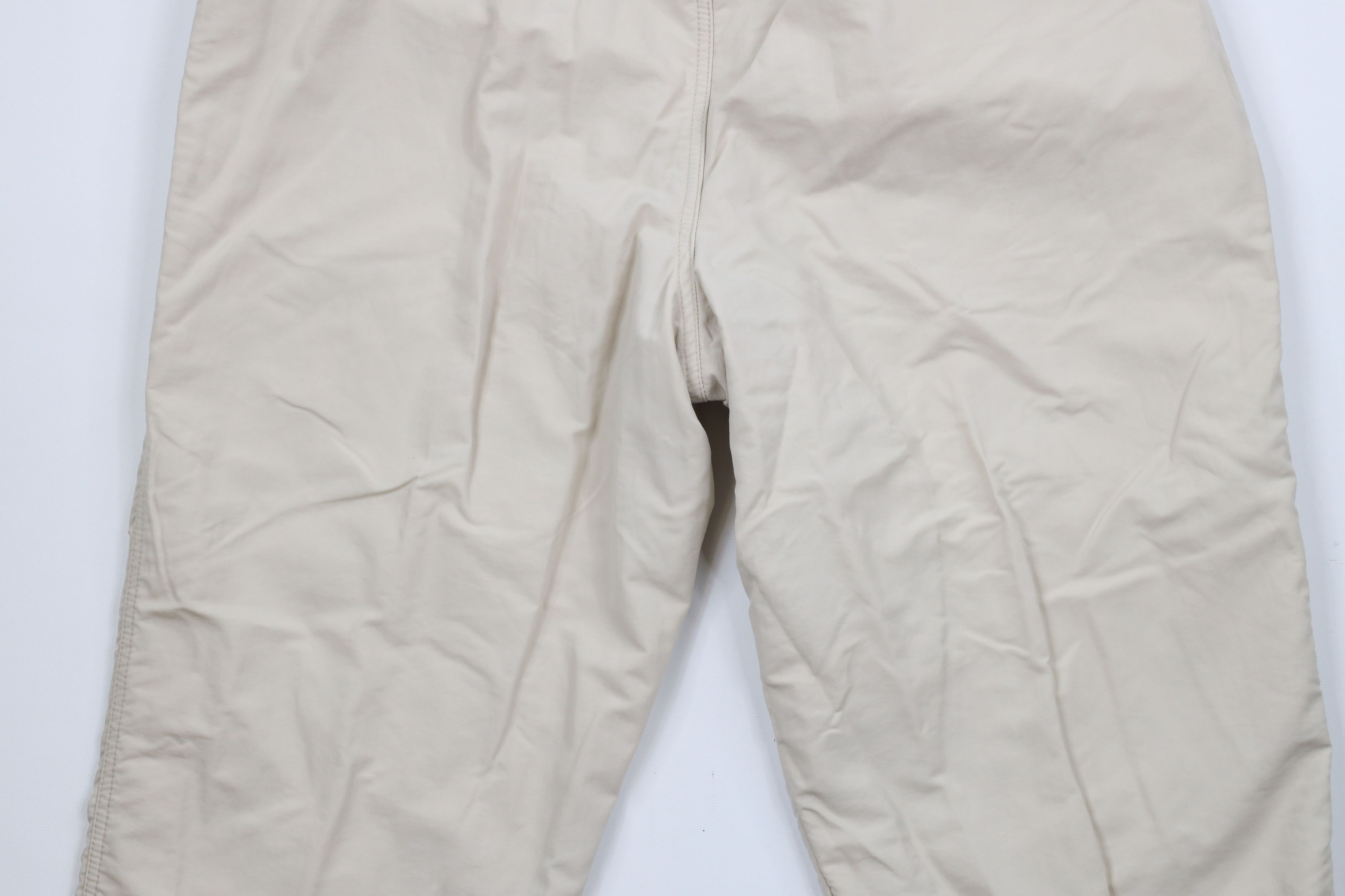 Lands' End × Vintage Vintage 90s Lands End Lined Windbreaker Pants Beige USA Size 38" / US 16 / IT 52 - 13 Thumbnail