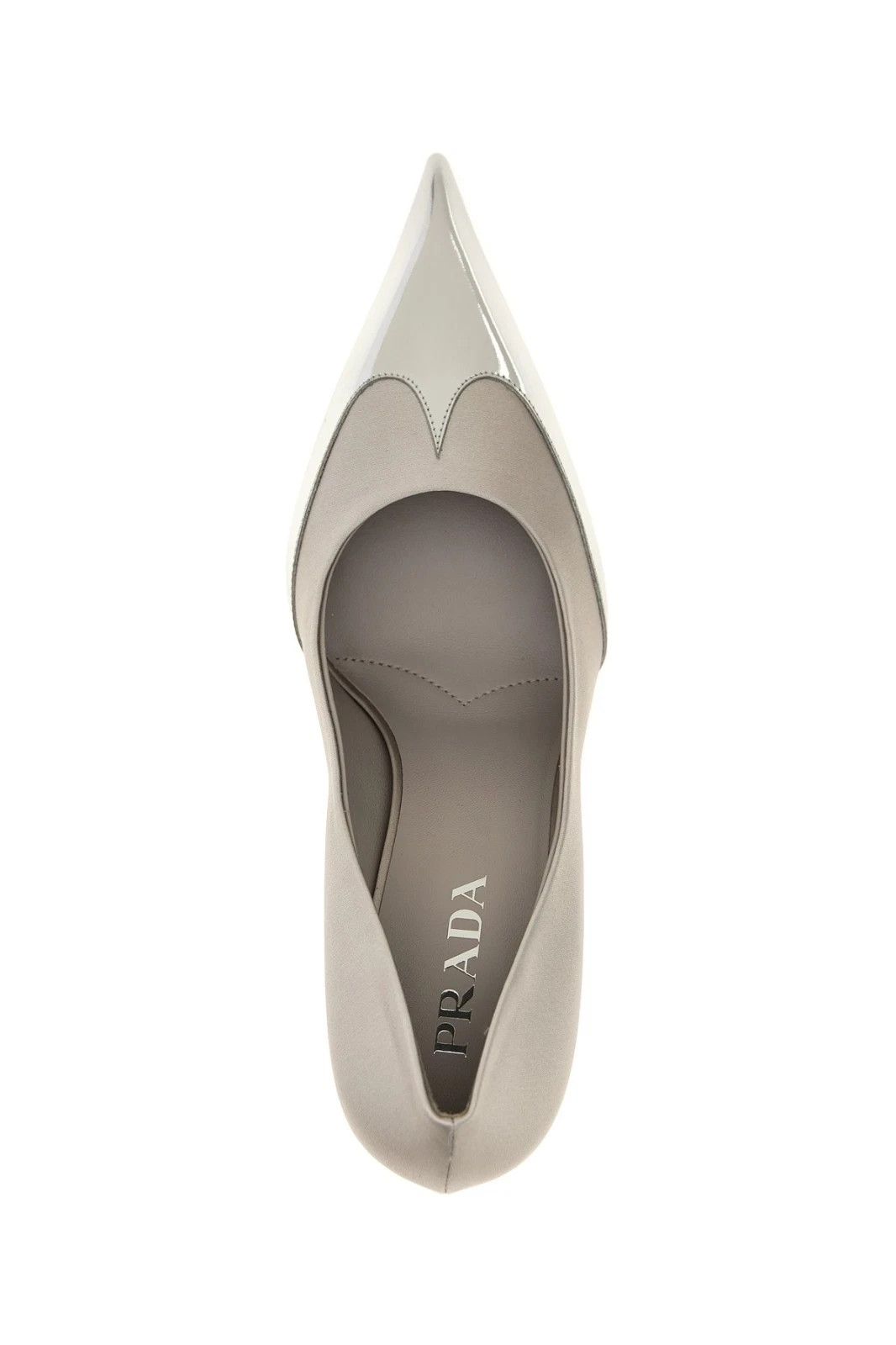Prada PRADA Silver Satin 85mm Pumps New & Authentic Size US 7.5 / IT 37.5 - 4 Thumbnail
