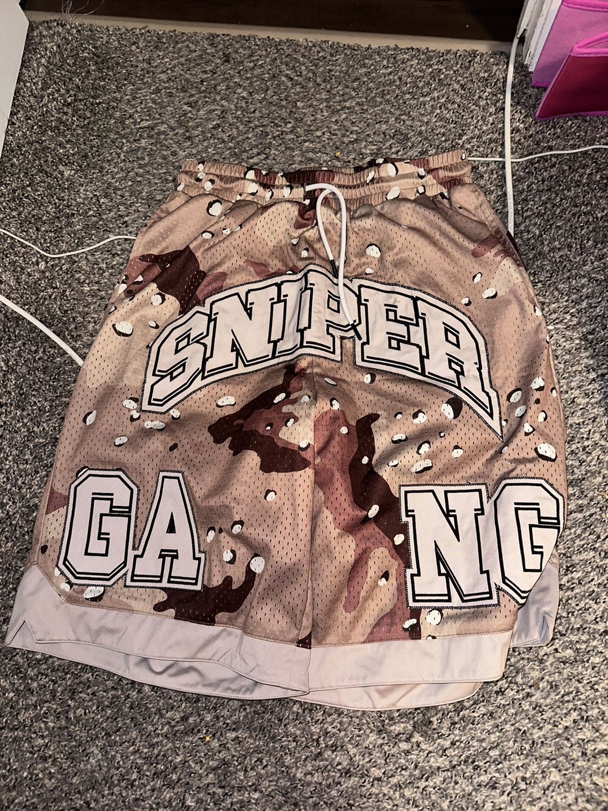 Sniper gang camo shorts