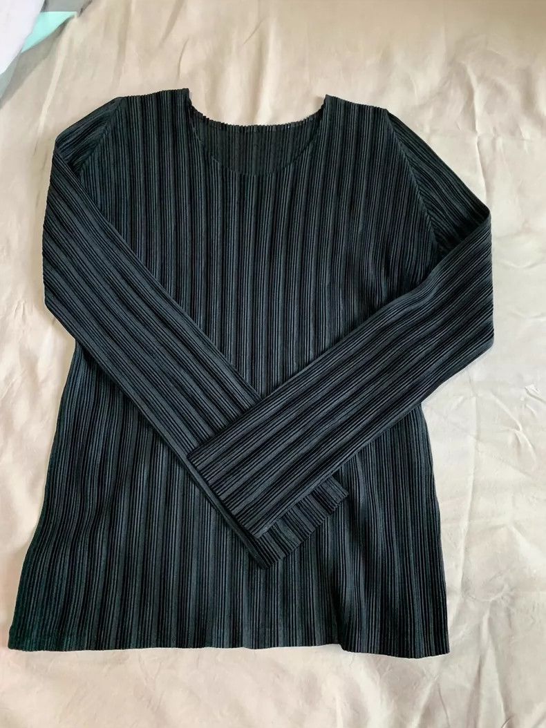 Issey Miyake issey miyake size:3 Black long-sleeved top Size XXS / US 00 / IT 34 - 1 Thumbnail
