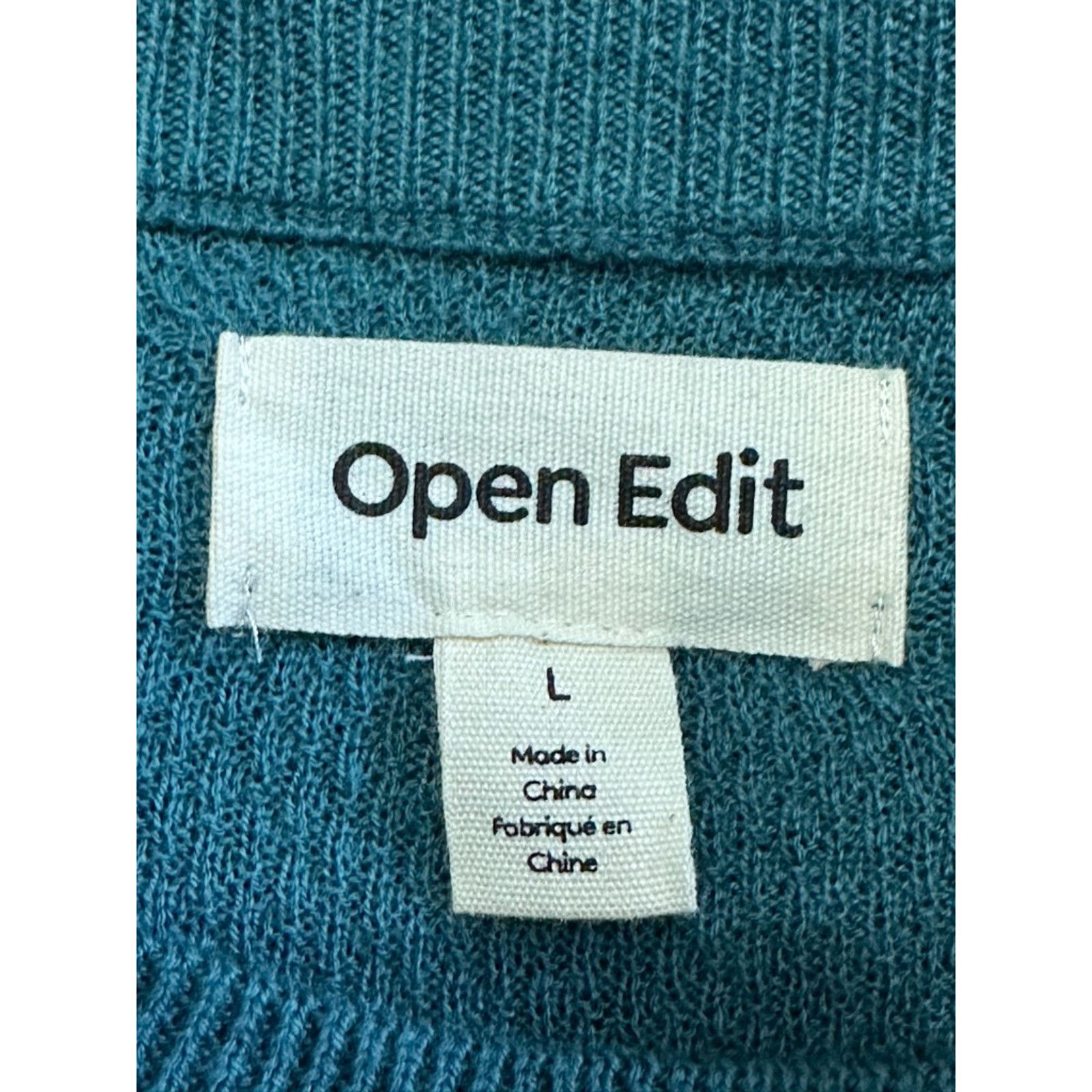 Other Open Edit Pullover Sweater Crew Neck Relaxed Fit Teal L NWOT Size L / US 10 / IT 46 - 7 Thumbnail
