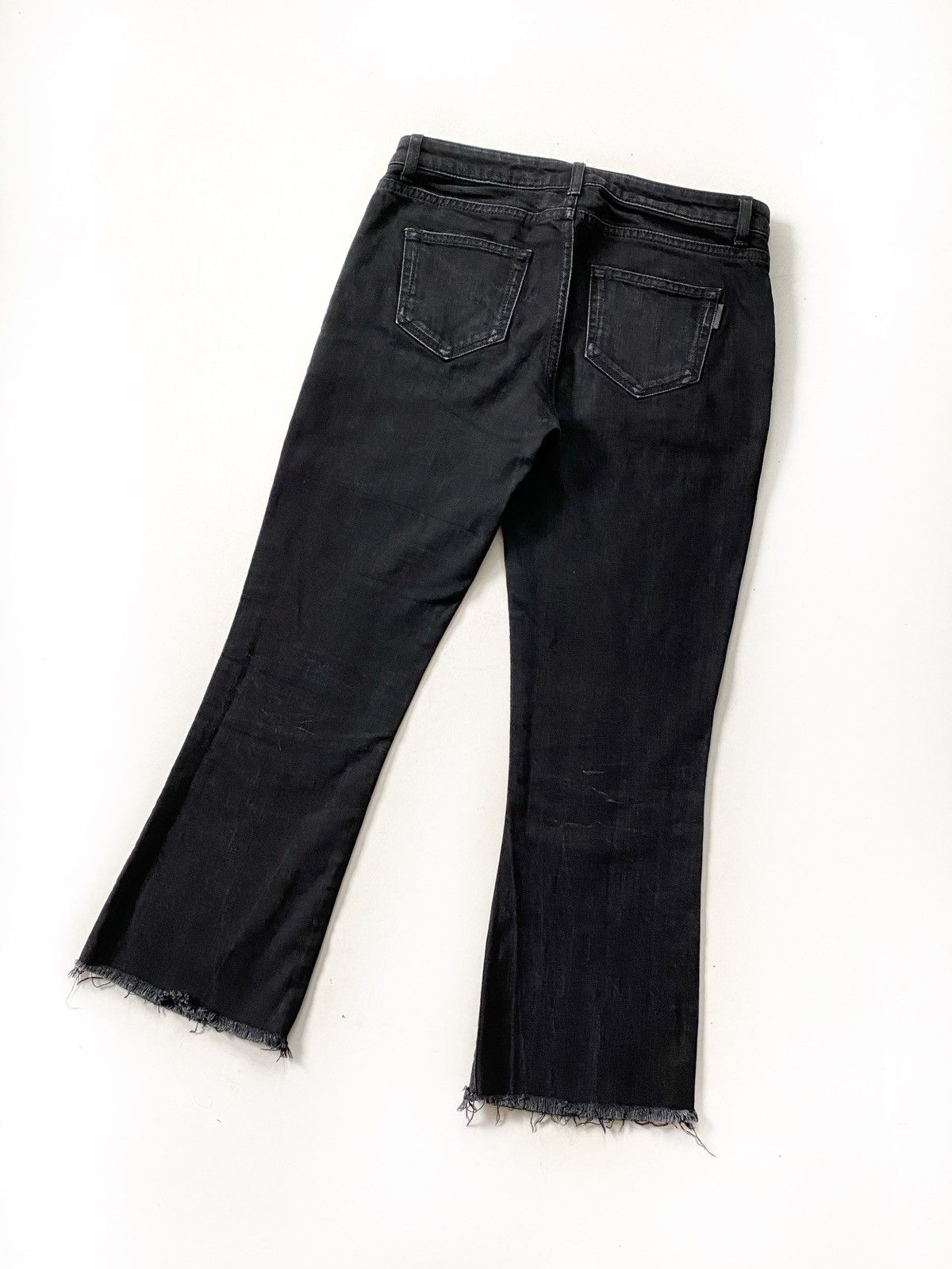 Hedi Slimane × Saint Laurent Paris × Yves Saint Laurent S/S 18 Saint Laurent Paris Cropped Bootcut Jeans Size 26" / US 2 / IT 38 - 11 Thumbnail