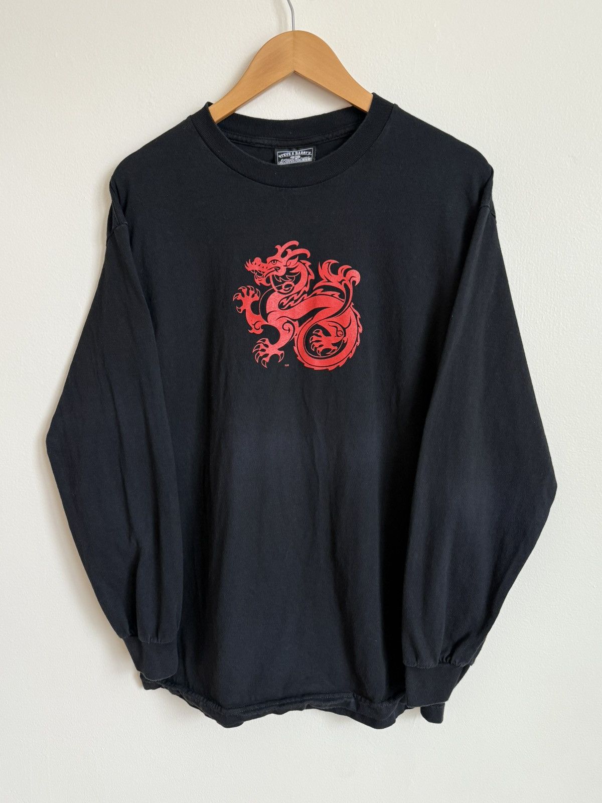 JNCO Vintage Steve & Barry’s Dragon Graphic Long Sleeve T-Shirt Size US L / EU 52-54 / 3 - 1 Thumbnail