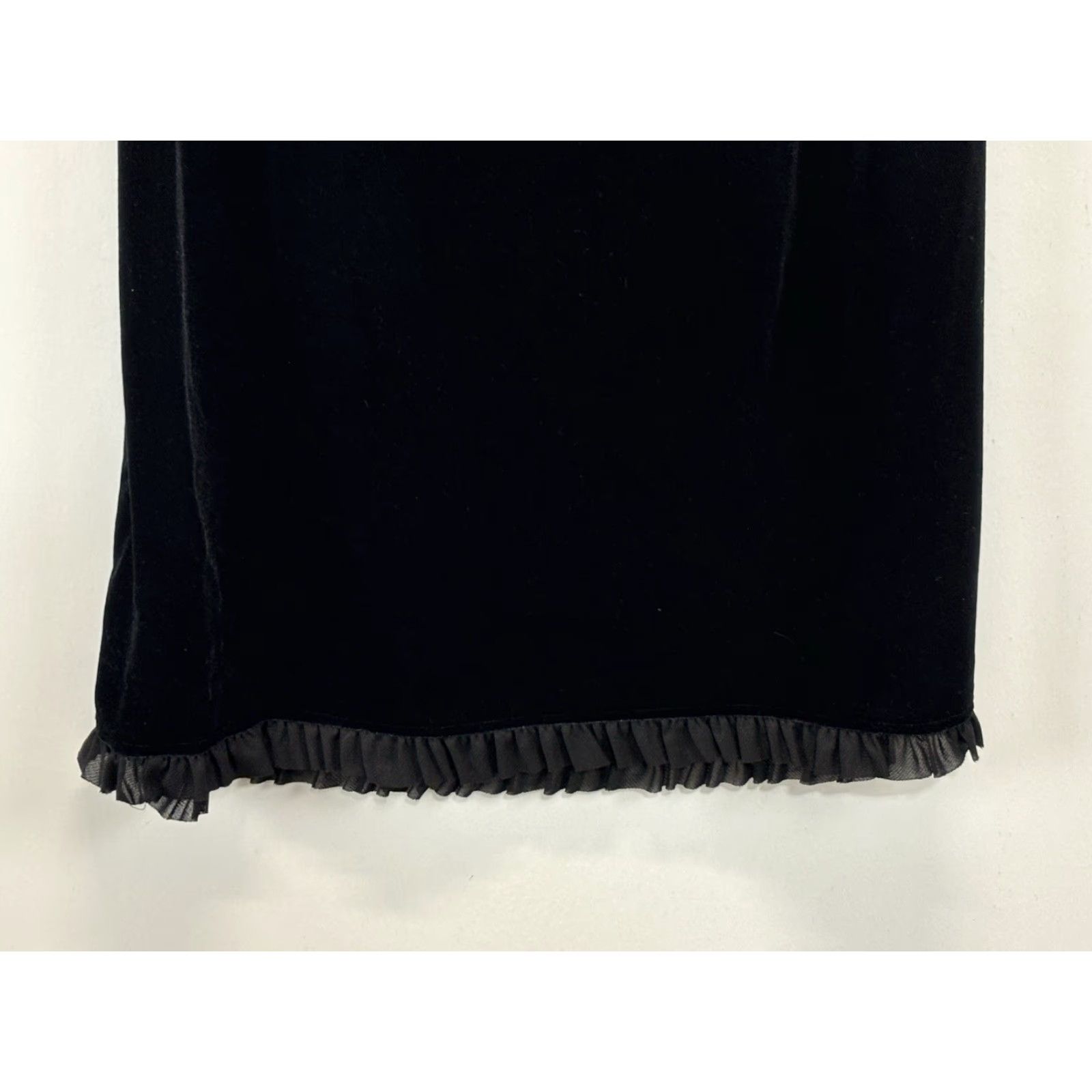 Velvet VINTAGE FL Malik Maxi Velvet Skirt XL Black Stretch Velour Witchy Goth Punk Fairy Skirt Women Velvet Stretch XL Black Fairy Punk 90s Size 40" / US 18 - 2 Thumbnail