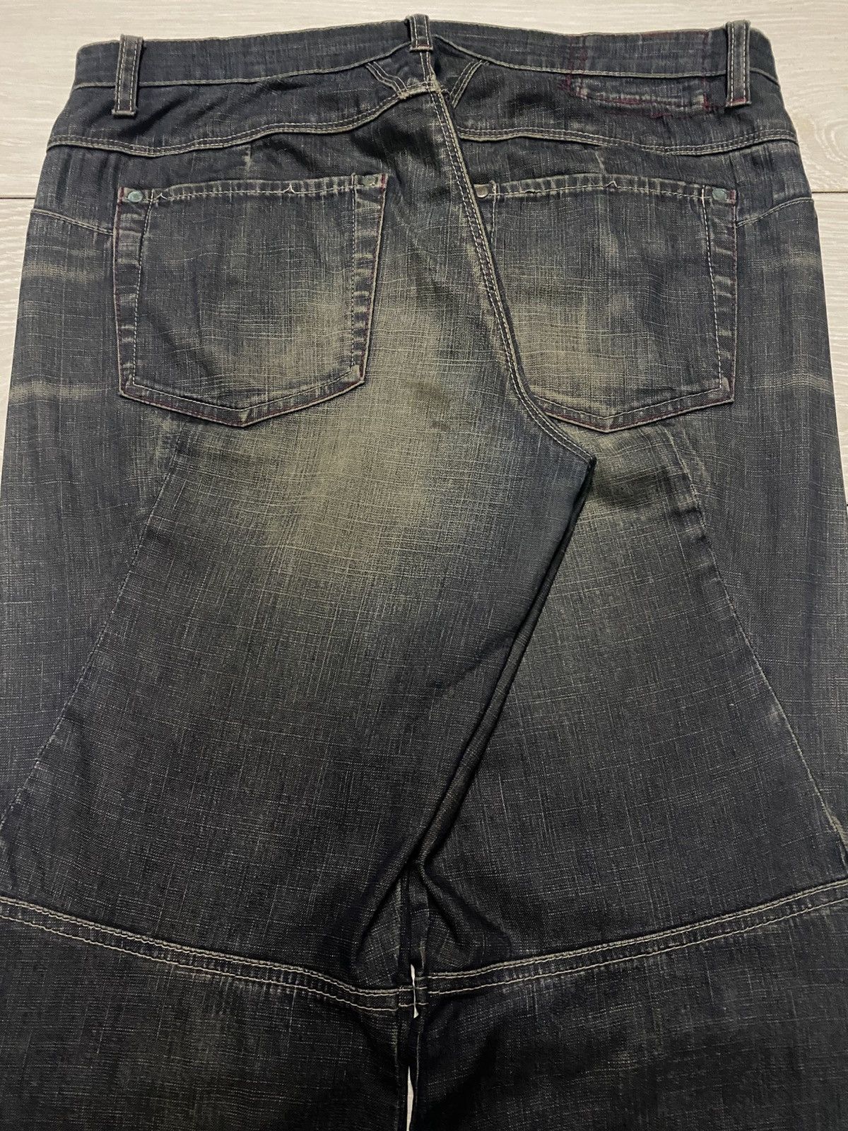 Marithe + Francois Girbaud Marithe Francois Girboud Mud Wash Whisker Super Baggy Size US 34 / EU 50 - 4 Thumbnail