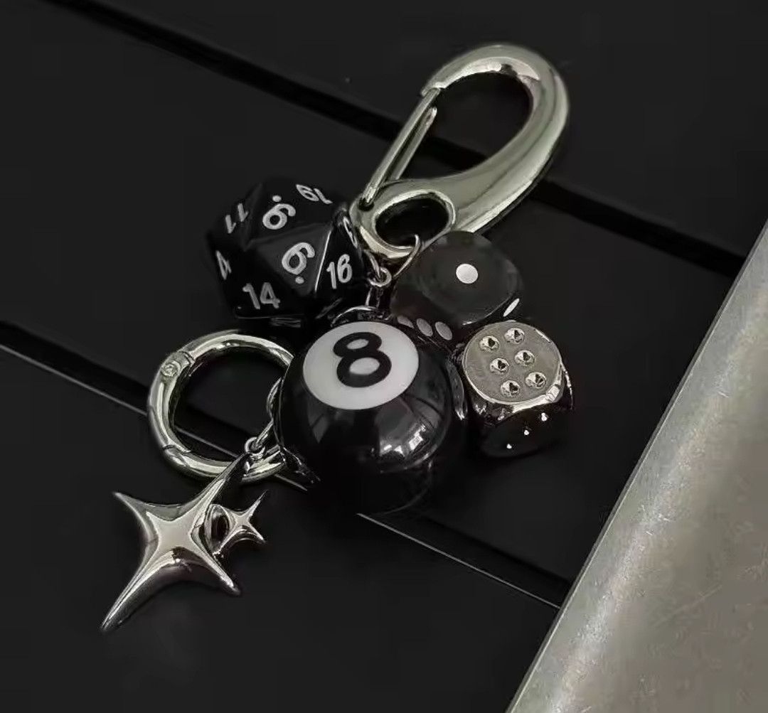 Japanese Brand Dice Billiards HipHop Keychain Carabiner Set Size ONE SIZE - 3 Thumbnail