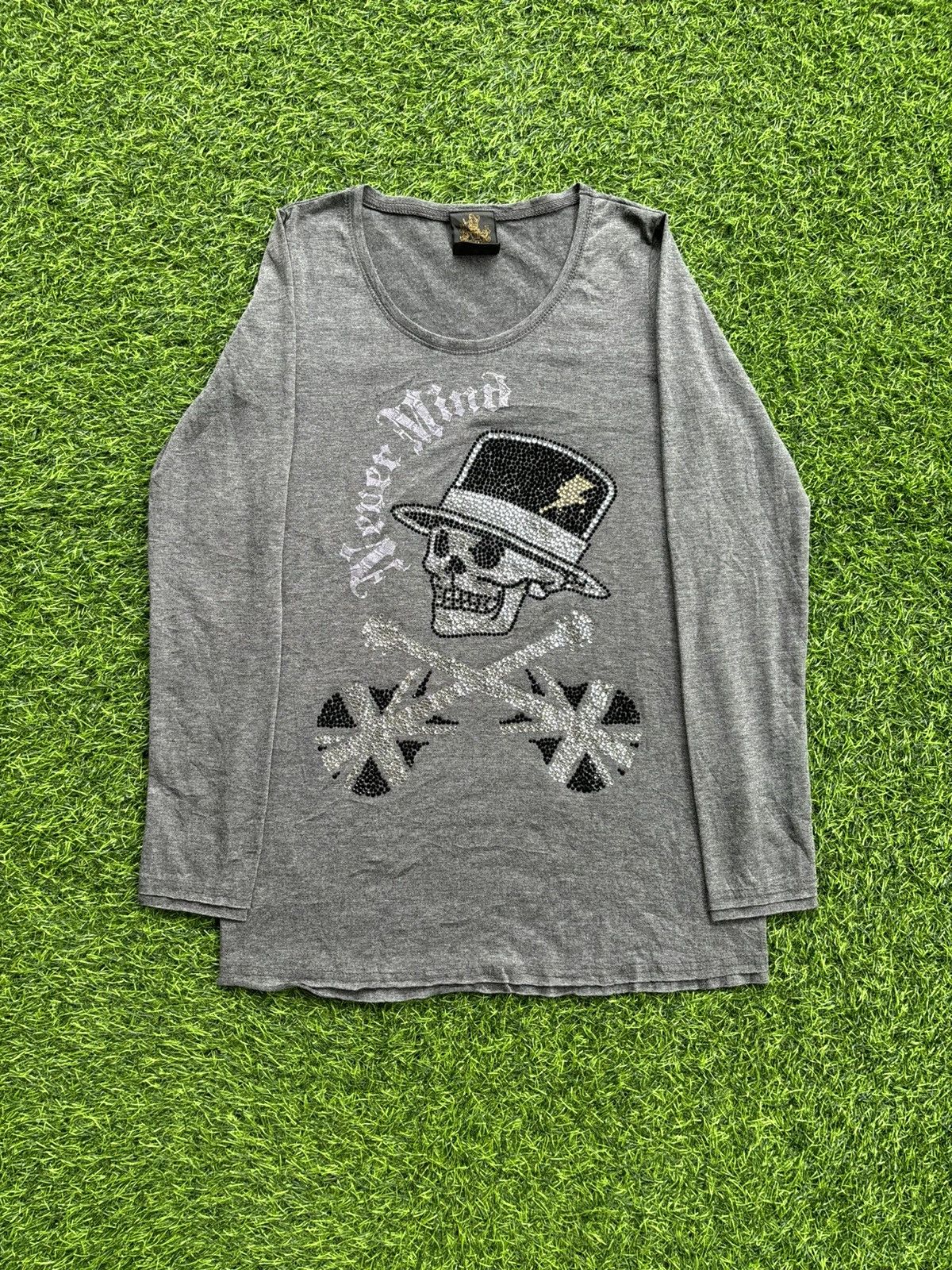 Hysteric Glamour Y2k Skull Never Mind Punk style Longsleeve Size US S / EU 44-46 / 1 - 1 Thumbnail