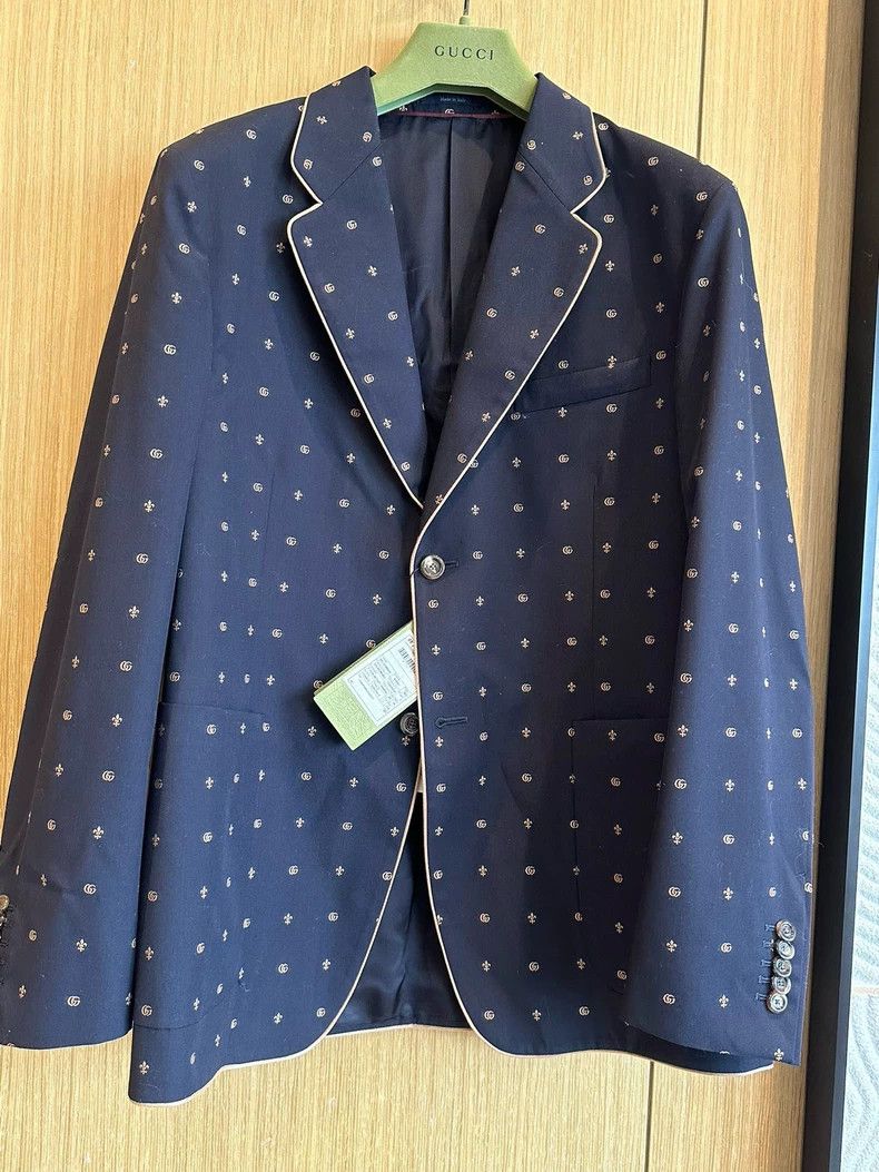 Gucci Gucci New double G full logo suit 2502-Nextarrow Size 48R - 1 Thumbnail