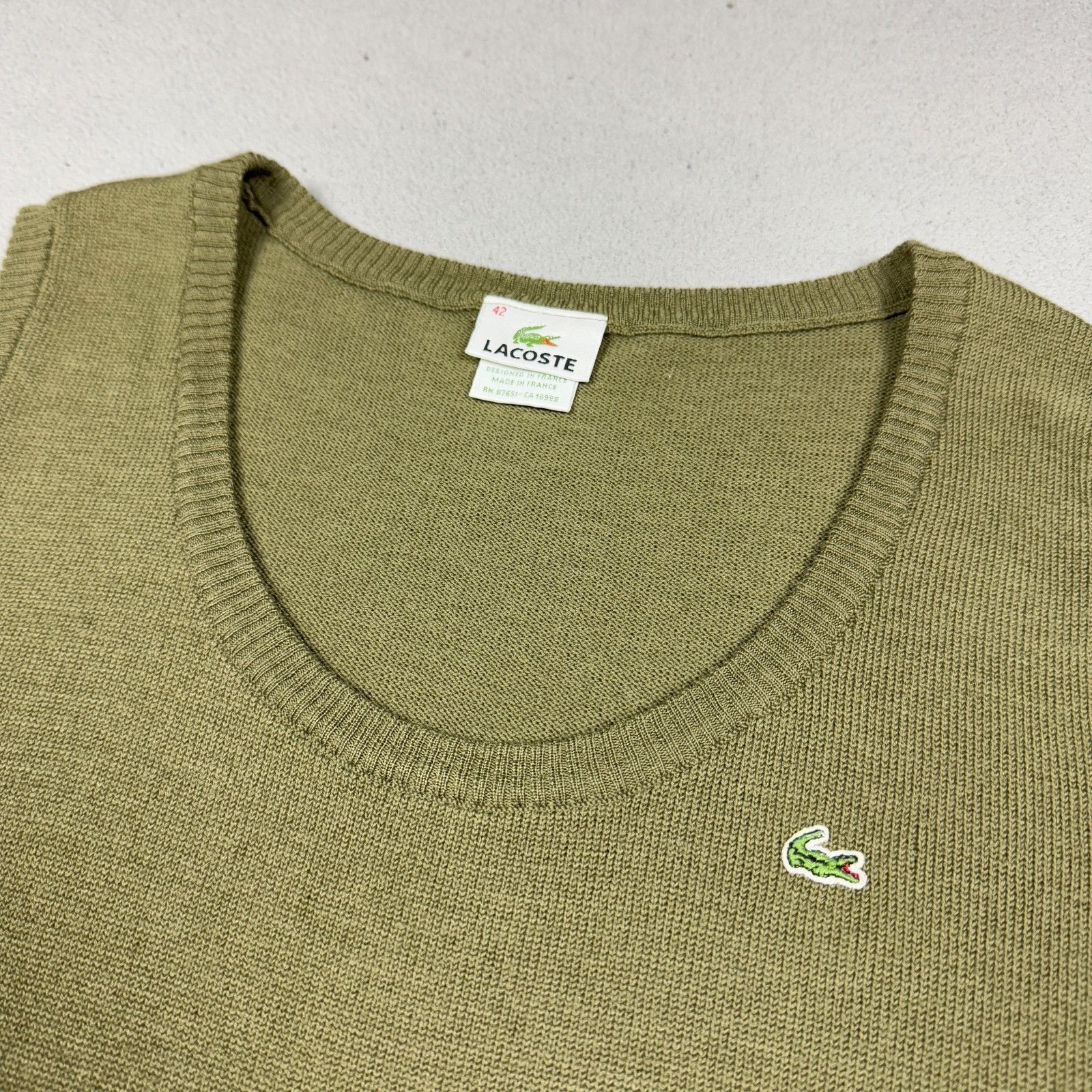 Lacoste Lacoste Knit Vest Top Vintage 80s Made in France 42 Size M / US 6-8 / IT 42-44 - 10 Thumbnail