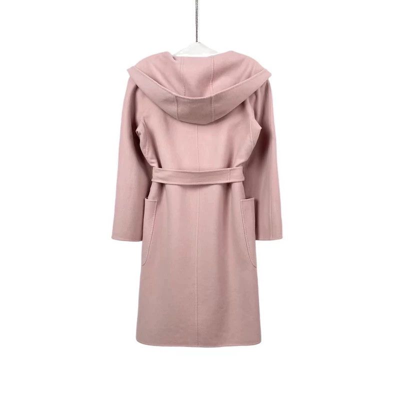 Max Mara Max Mara RIALTO Classic Pink Hooded Belted Water Ripple Co Size S / US 4 / IT 40 - 2 Thumbnail