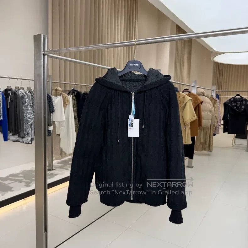 Hermes Black H Patterned Reversible Down Jacket
