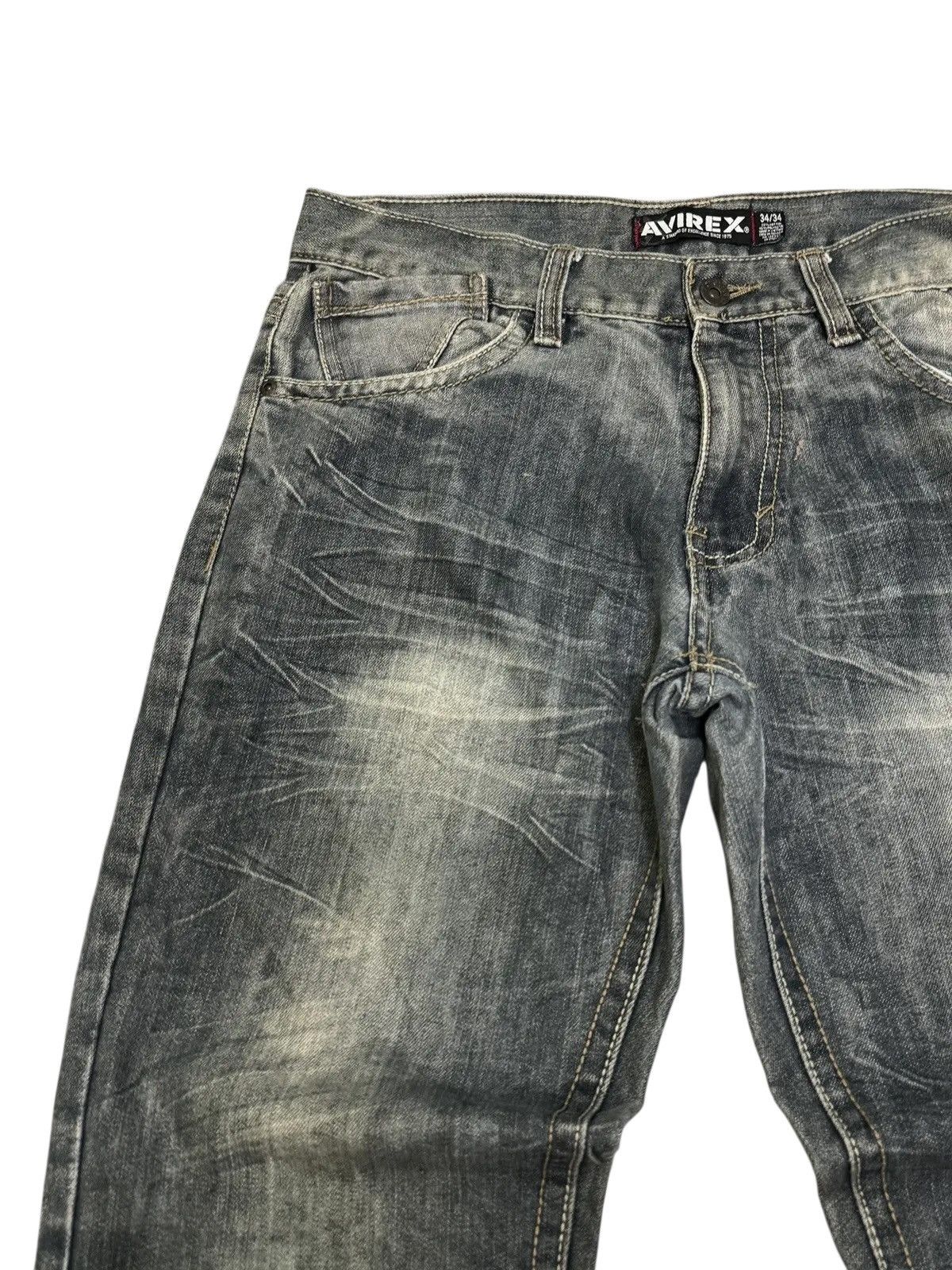 Avirex CRAZY AVIREX BAGGY STONE WASH CLAW MARK DENIM Size US 34 / EU 50 - 4 Thumbnail