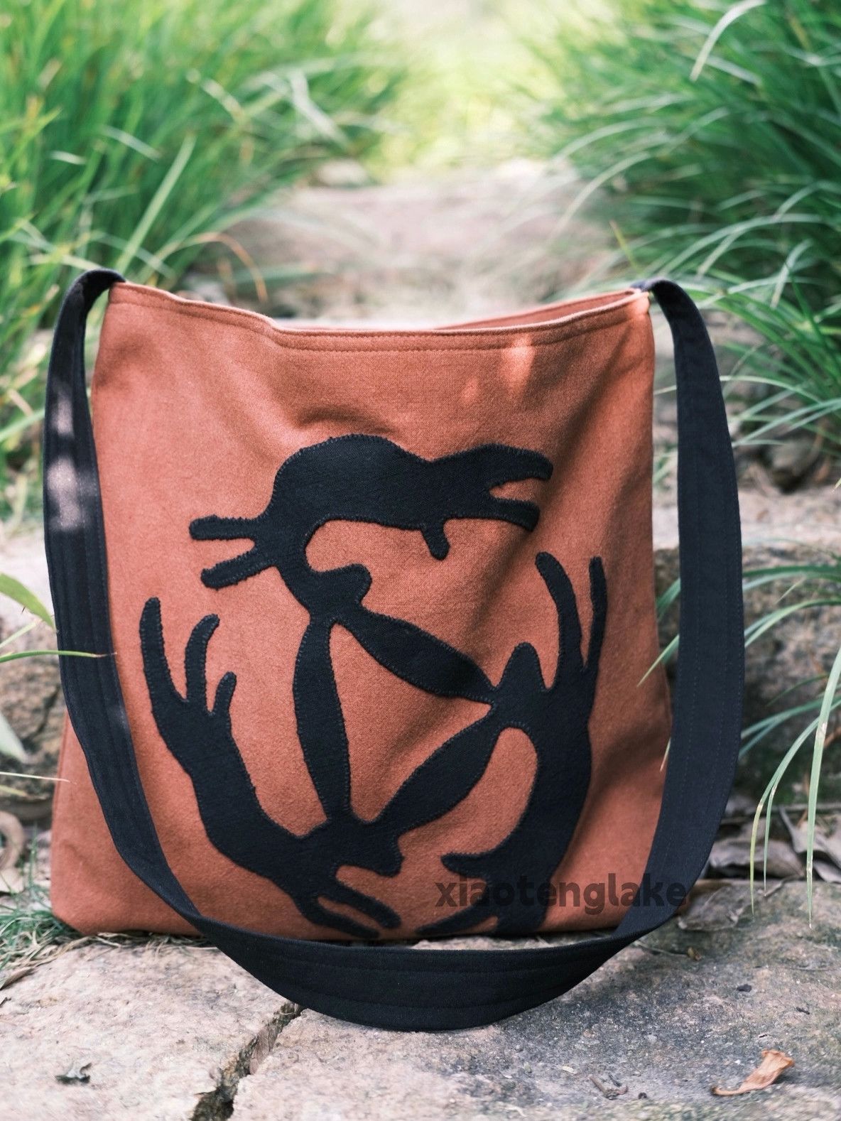 Vintage Unisex utility pattern graphic mountain messenger bag Size ONE SIZE - 3 Thumbnail