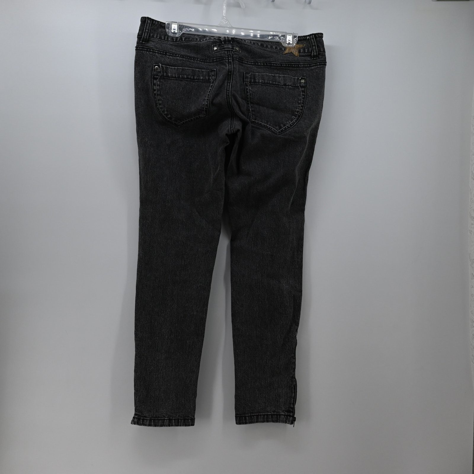 DKNY DKNY Skinny Jeans Y2K Style Zipper Faded Black Women Size 30 Size 30" / US 8 / IT 44 - 2 Thumbnail
