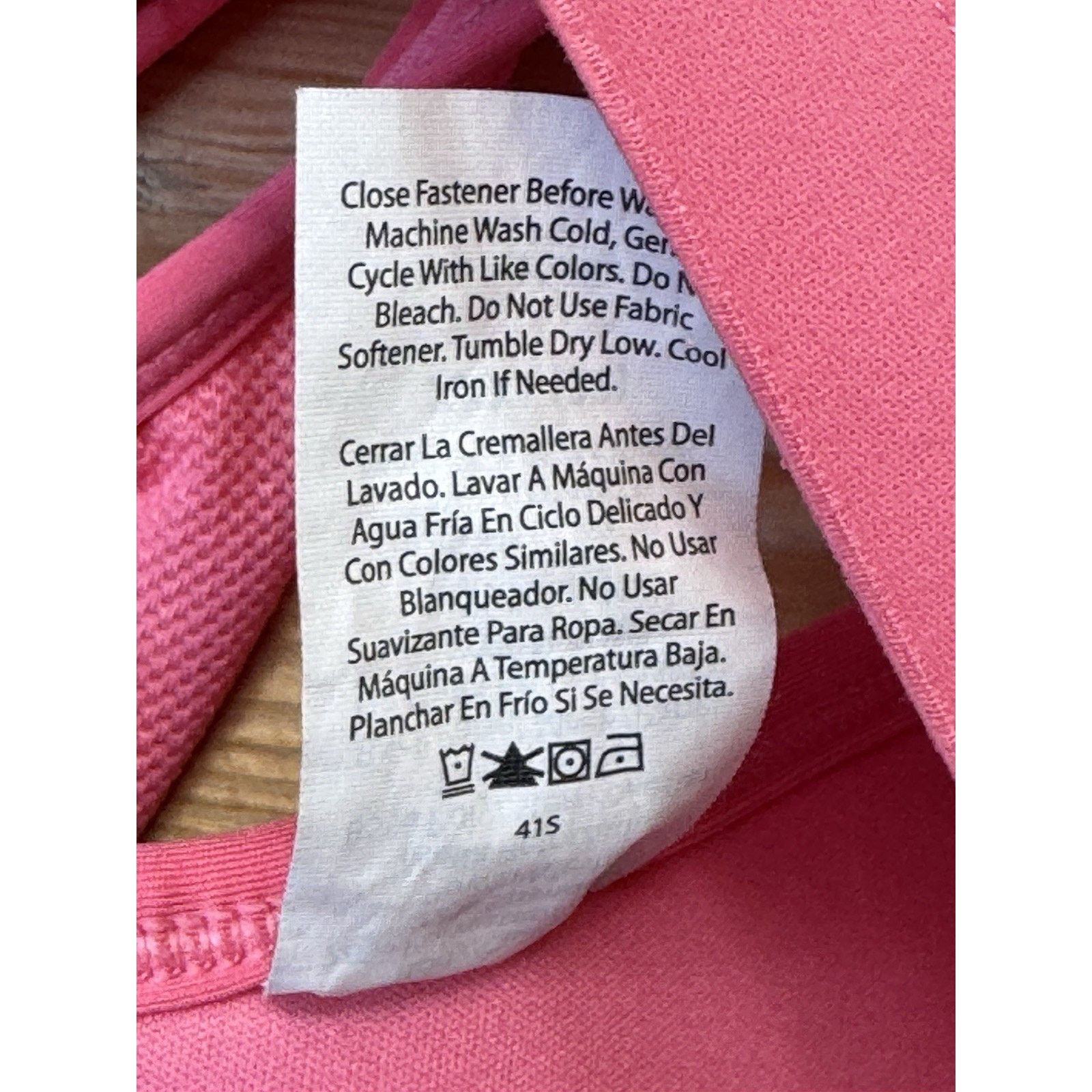 Avia AVIA Women Molded Cup Bra Size XXL (22) Hot Pink Hook Loop Size ONE SIZE - 8 Thumbnail