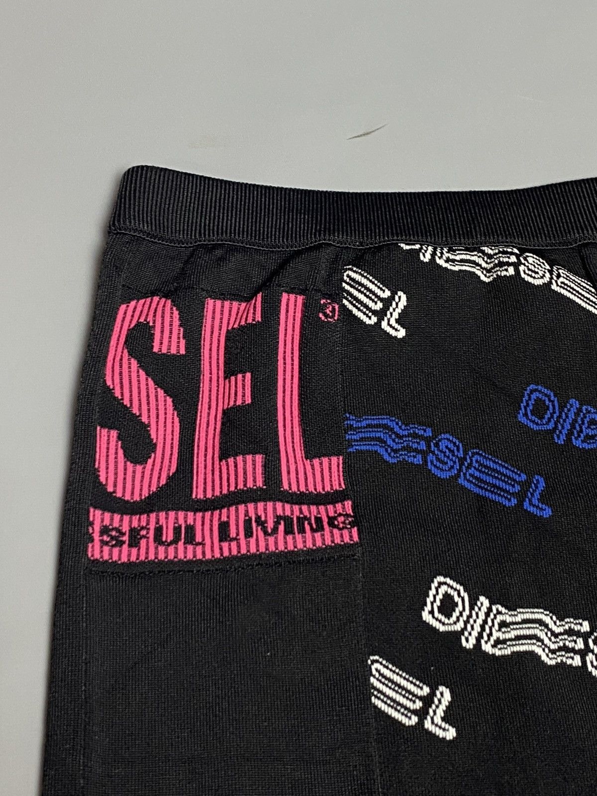 Diesel DIESEL Womens Graphic Multi Logo Rayon Midi Skirt Size XS Size 23" - 3 Thumbnail