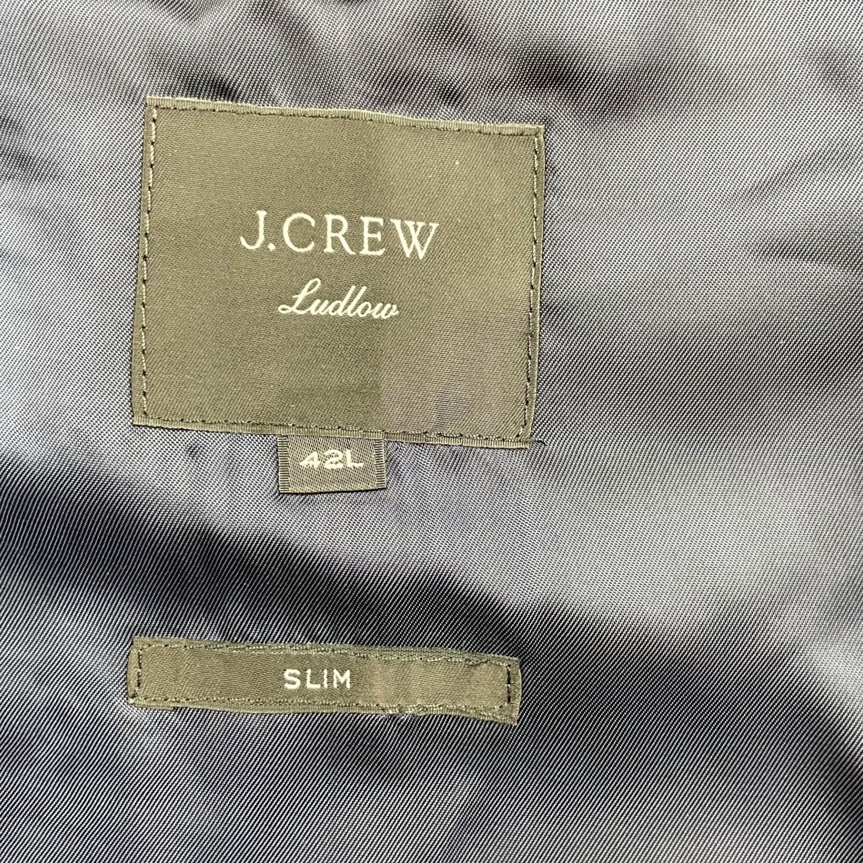 J.Crew J.CREW x Loro Piana Men’s Ludlow Blazer Navy 100% Wool Slim Fit 2-Button Long Jacket 42L Mens Size 42R - 5 Thumbnail