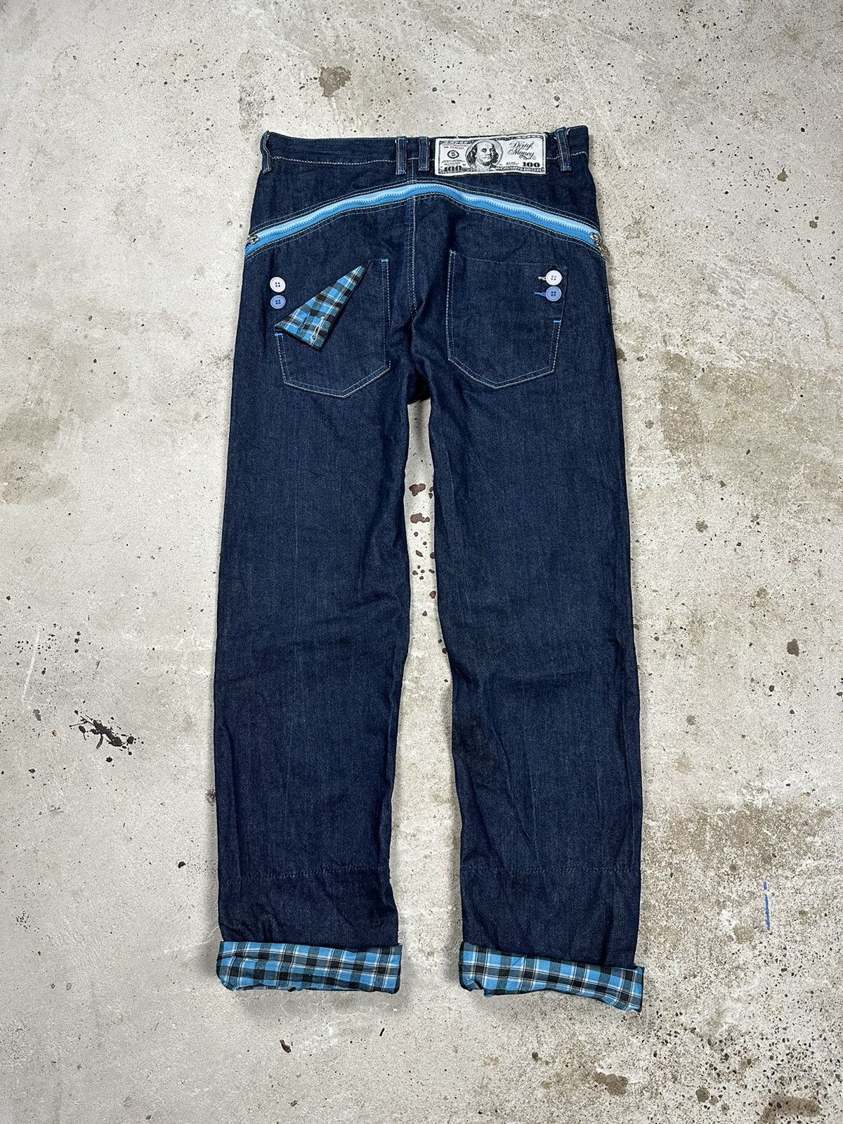 JNCO × Vintage Vintage Y2K Dirty Money Baggy Denim Pants Jeans Size US 34 / EU 50 - 22 Thumbnail
