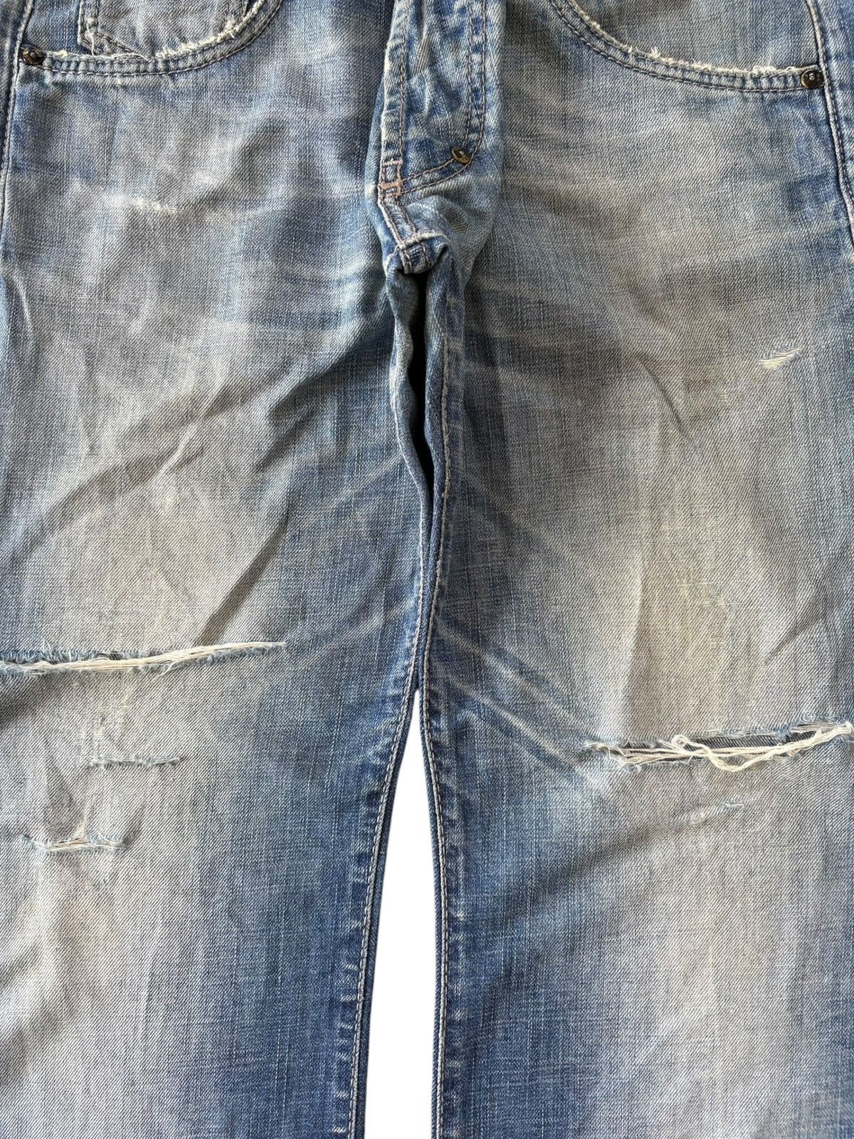 JNCO Vintage Japanese Brand Mud Wash Distress Baggy Jeans Size US 30 / EU 46 - 3 Thumbnail