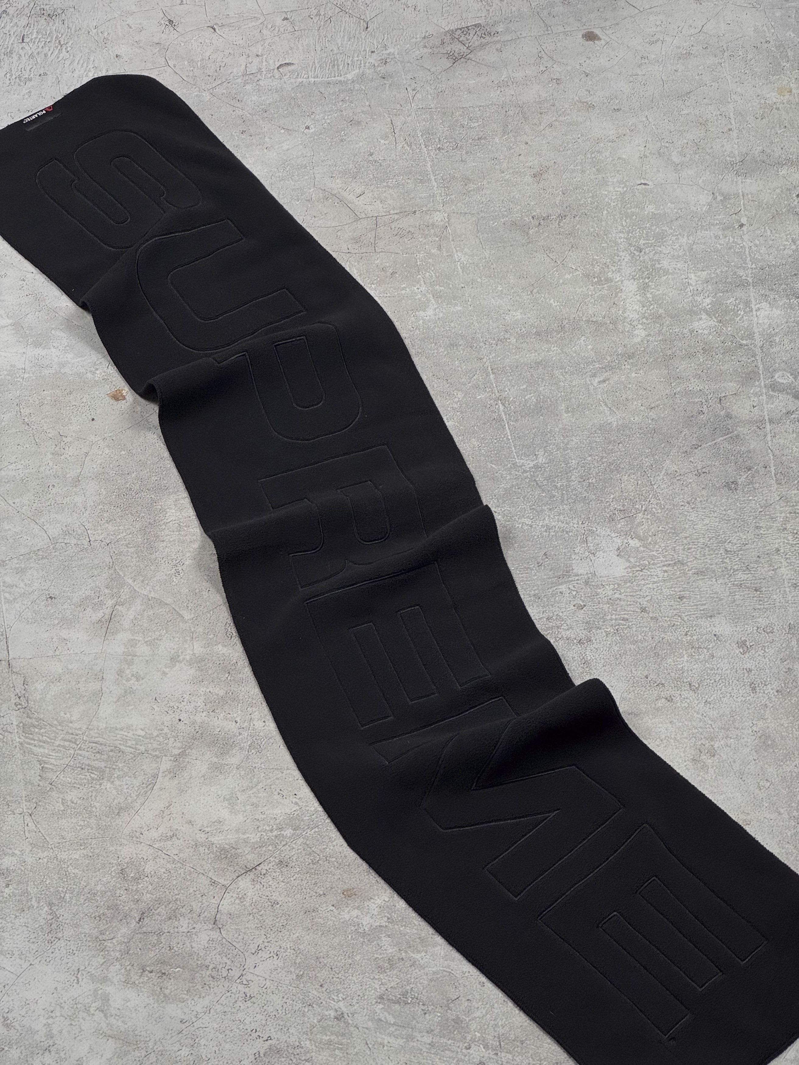 Supreme Supreme Polartec Logo Scarf Black Size ONE SIZE - 2 Thumbnail