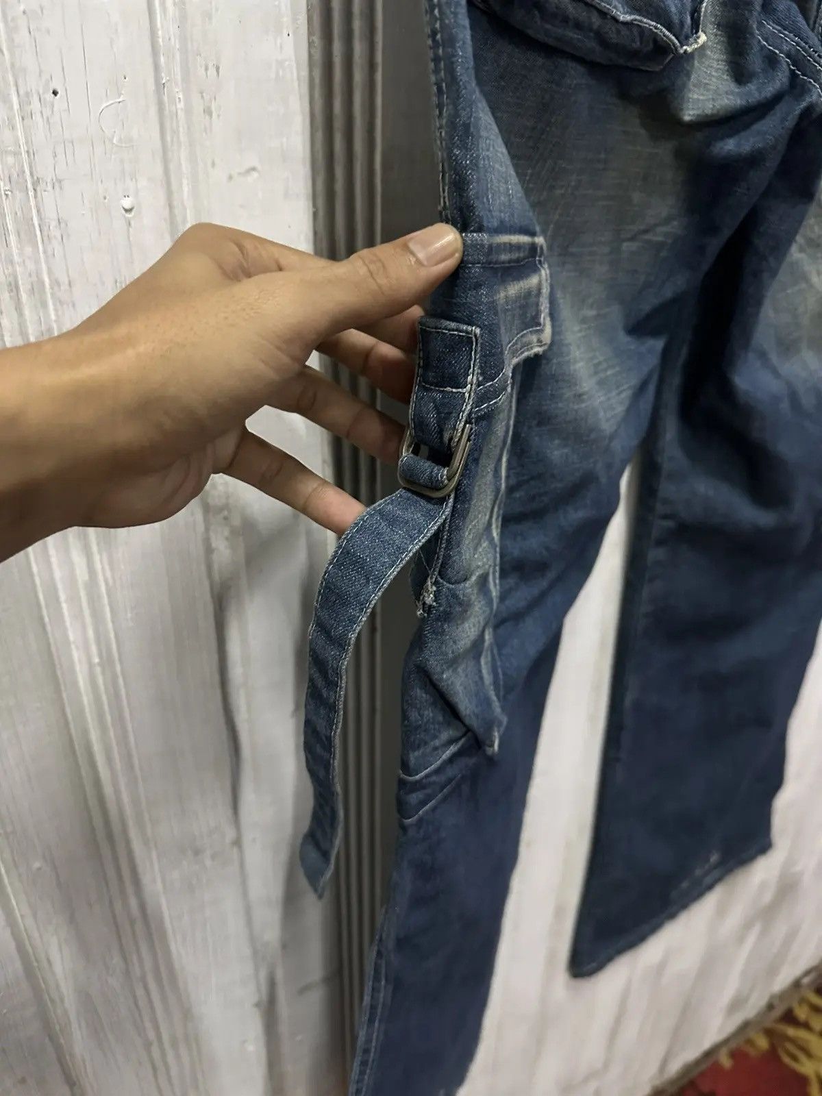 Marc by Marc Jacobs SICKS💥VINTAGE MARC JACOB JAPAN WIDE LEGS BONDAGE DENIM PANTS Size US 30 / EU 46 - 14 Thumbnail