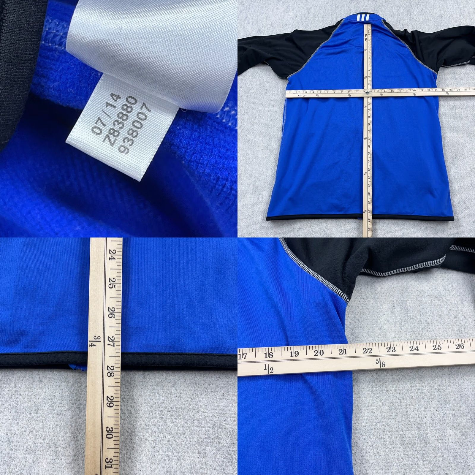 Adidas Adidas Track Jacket Women L Blue Black Full Zip Clima Warm Performance Gym Size L / US 10 / IT 46 - 8 Thumbnail