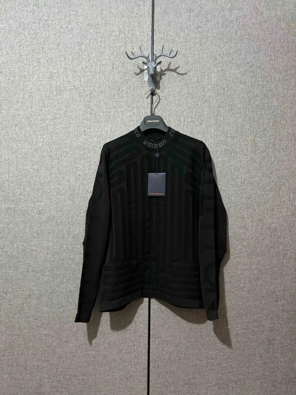 Louis Vuitton Black Wool Logo Knit Sweater 0089