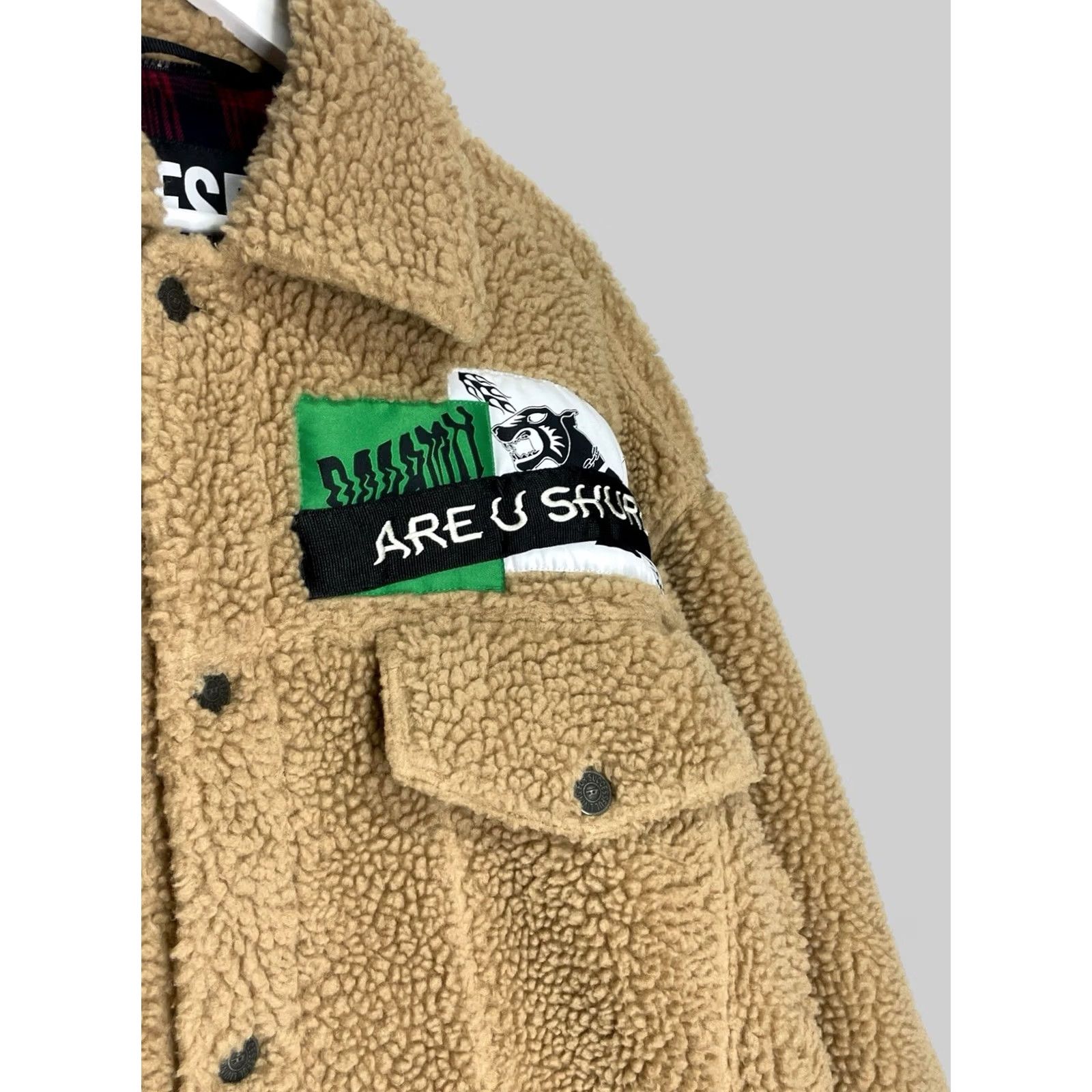 Diesel Diesel Jacket Sherpa Oversized Women L Beige Size L / US 10 / IT 46 - 4 Thumbnail