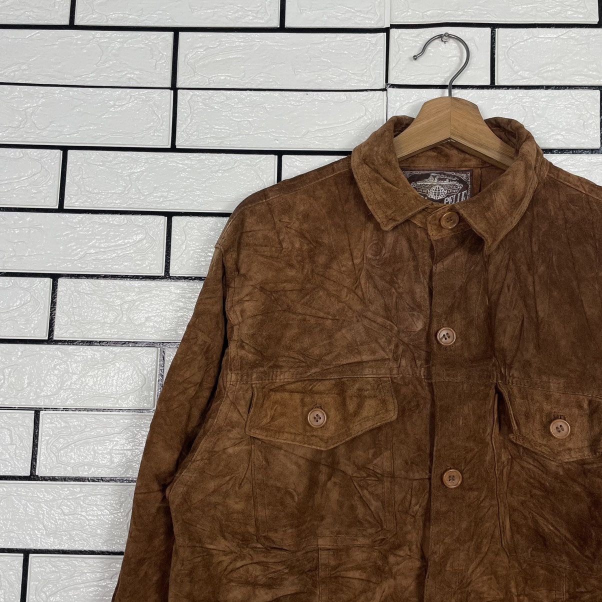 Vera Pelle Vtg 80s Italian Made Vera Pelle Suede Leather Jacket Size US L / EU 52-54 / 3 - 6 Thumbnail
